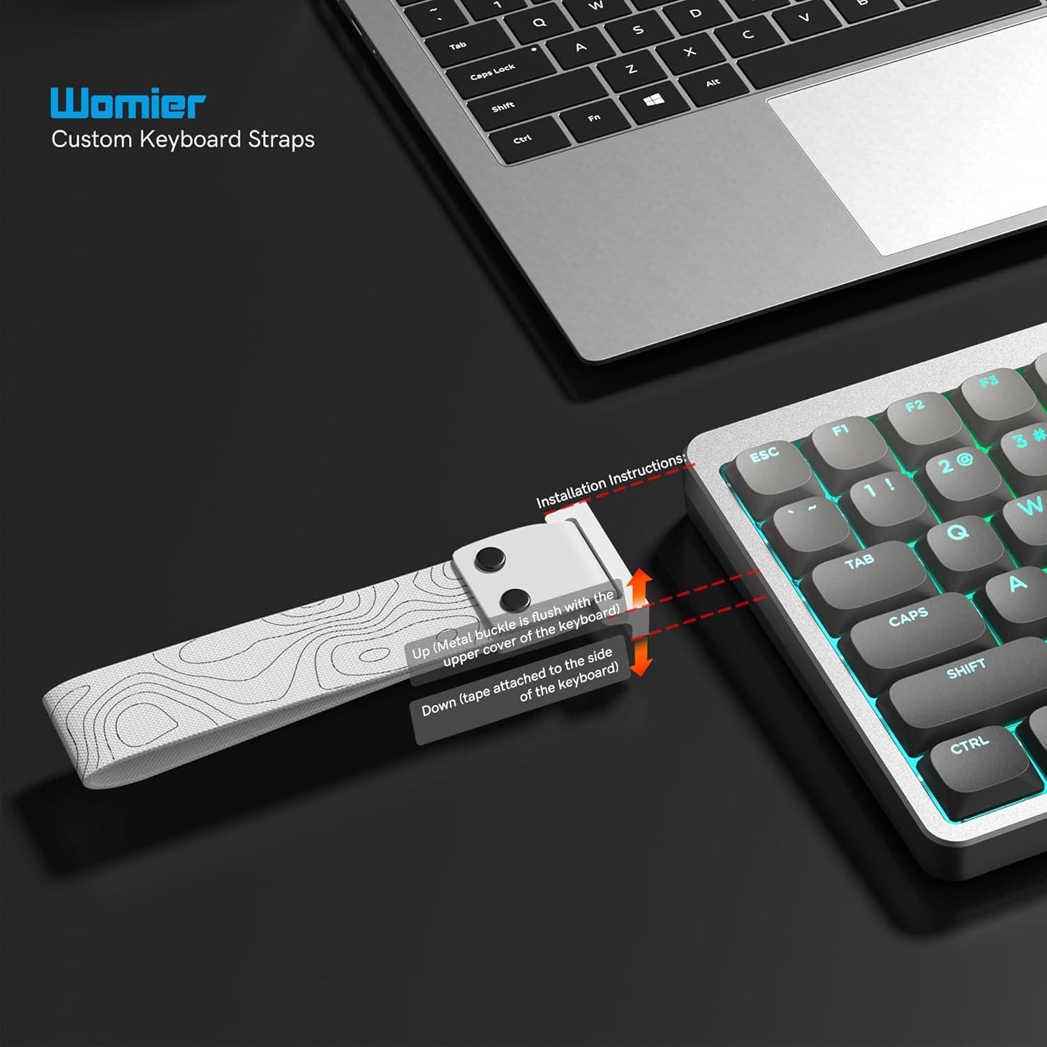 Correa Personalizada para Teclado Womier Blanco-T 15cm