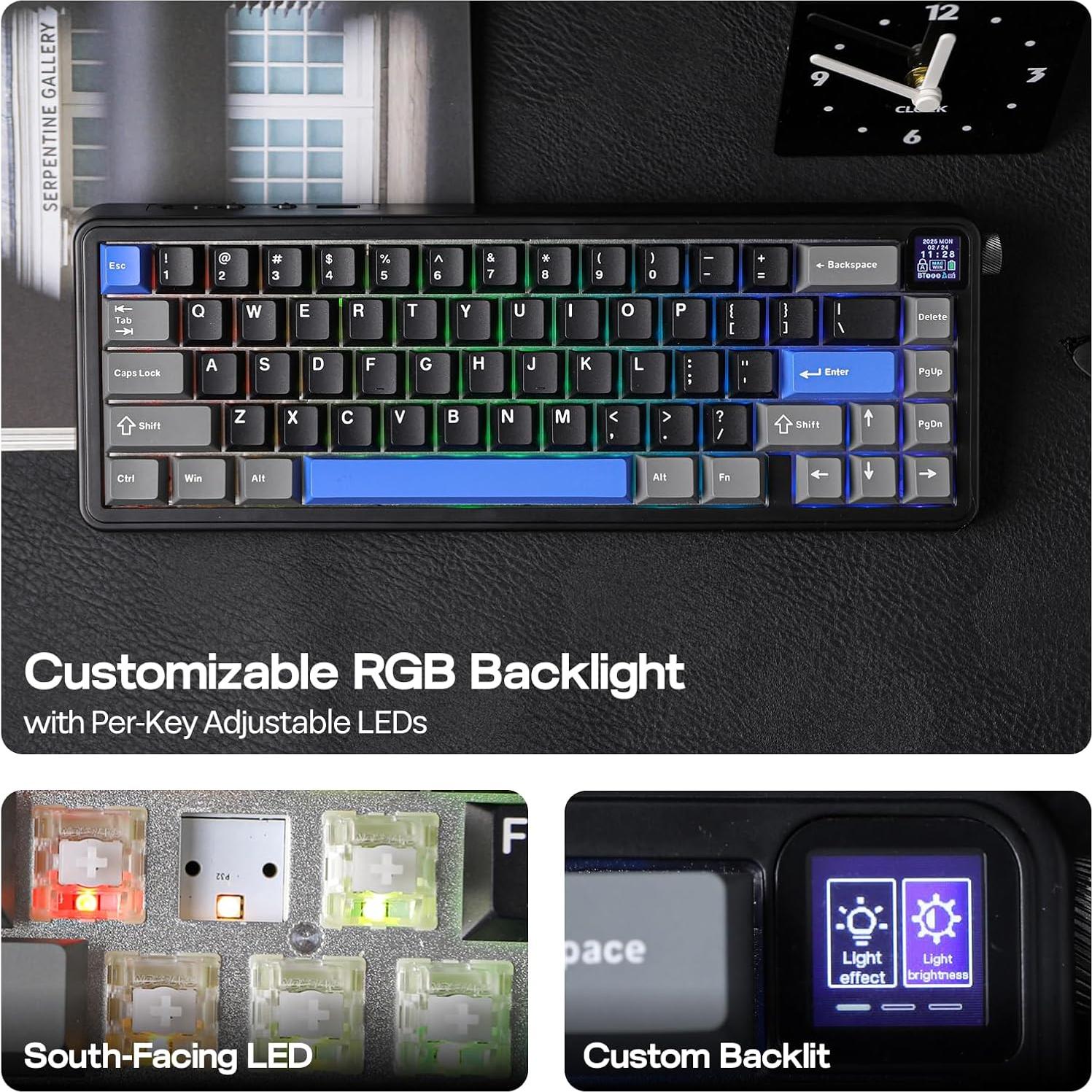 Teclado Inalámbrico EPOMAKER HE65 Magnético 8000mAh Negro