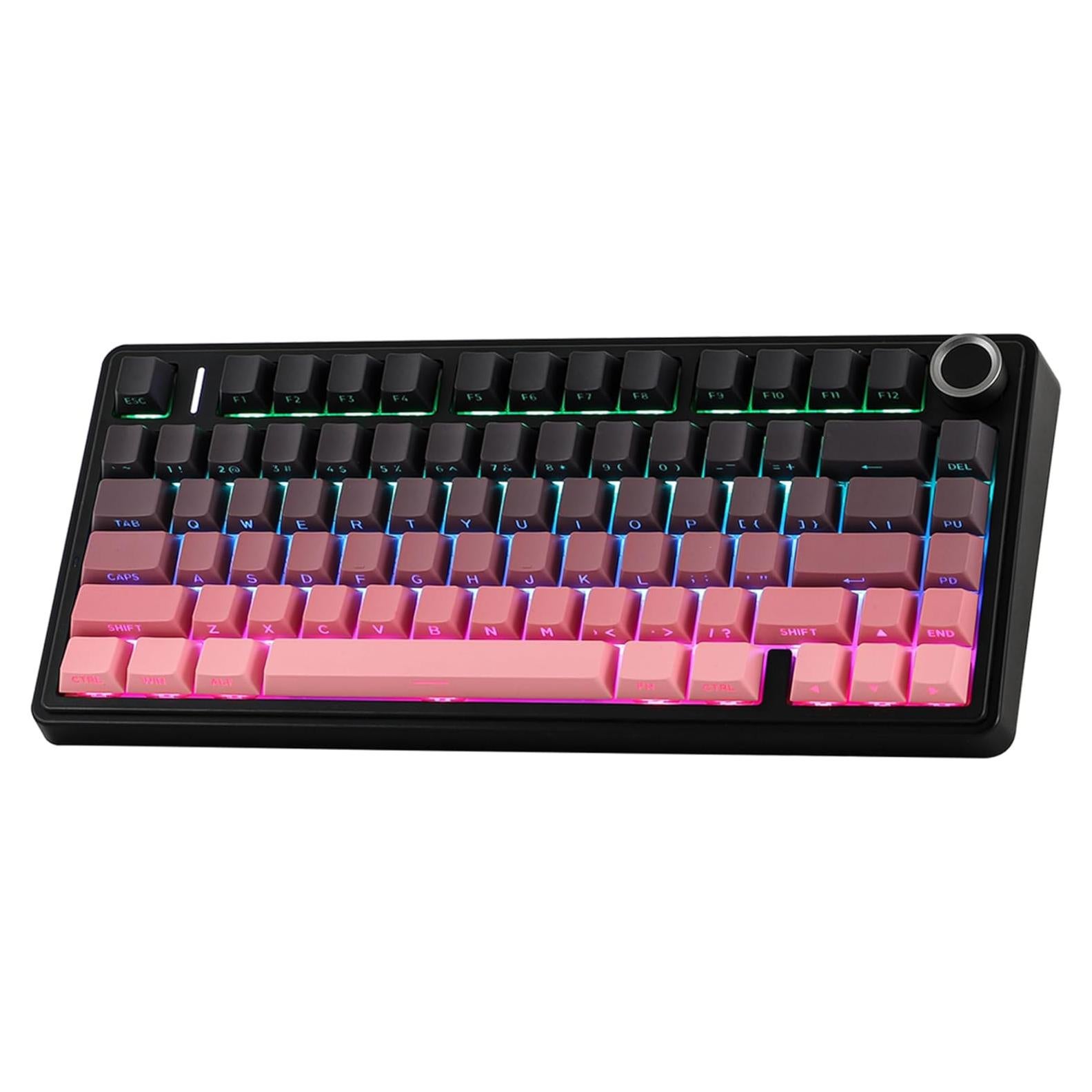Teclado Mecánico Inalámbrico EPOMAKER F75 RGB 75% Negro Rosa