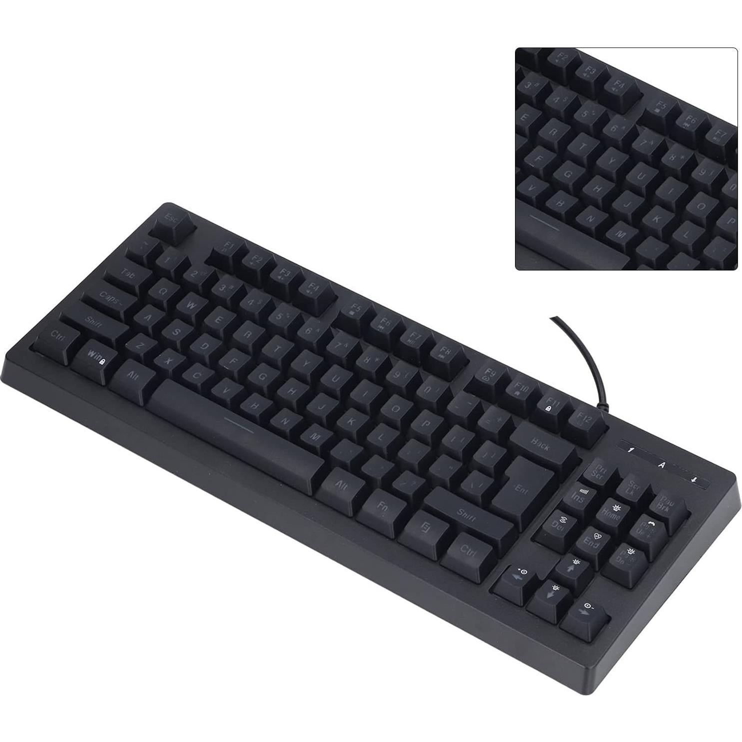 Teclado Gaming GOWENIC RGB USB Ergonómico 87 Teclas