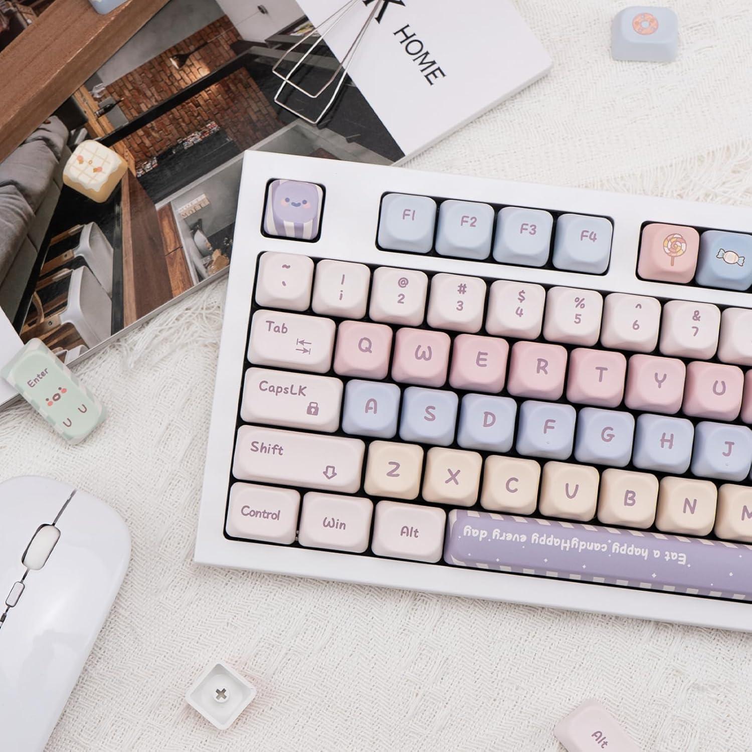 Juego de Teclas PBT Caramelo 138 Teclas Perfil XOA para Mecánicos