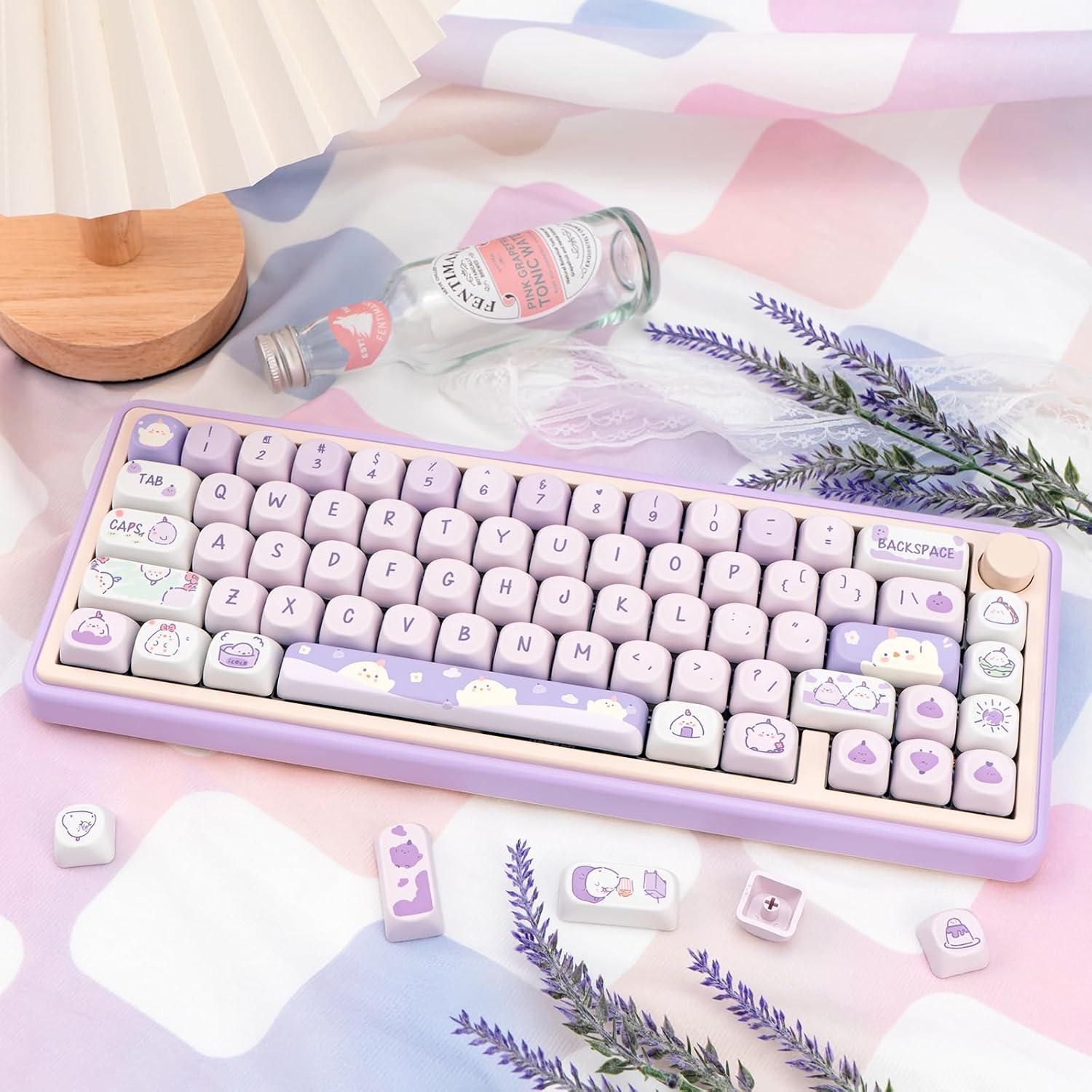 Juego de Teclas PBT 132 Unidades COOMICKEY MOA Kawaii