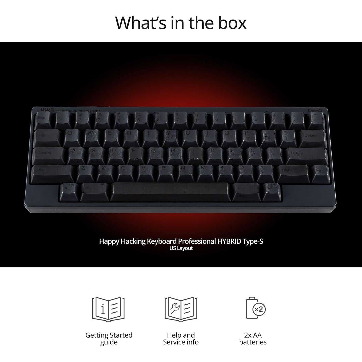 Teclado Inalámbrico HHKB Profesional Híbrido Tipo-S Carbón