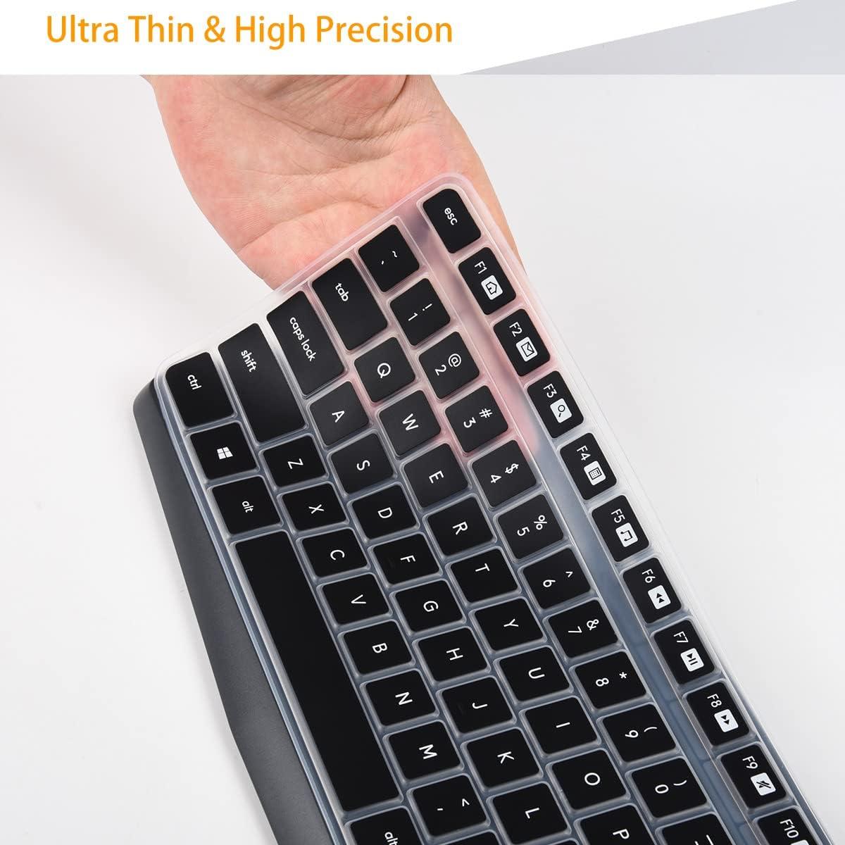 Cubierta de Teclado Logitech MK235 - Protector de Silicona Negro