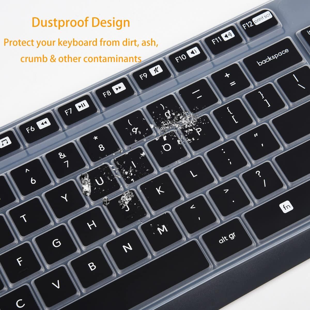 Cubierta de Teclado Logitech MK235 - Protector de Silicona Negro