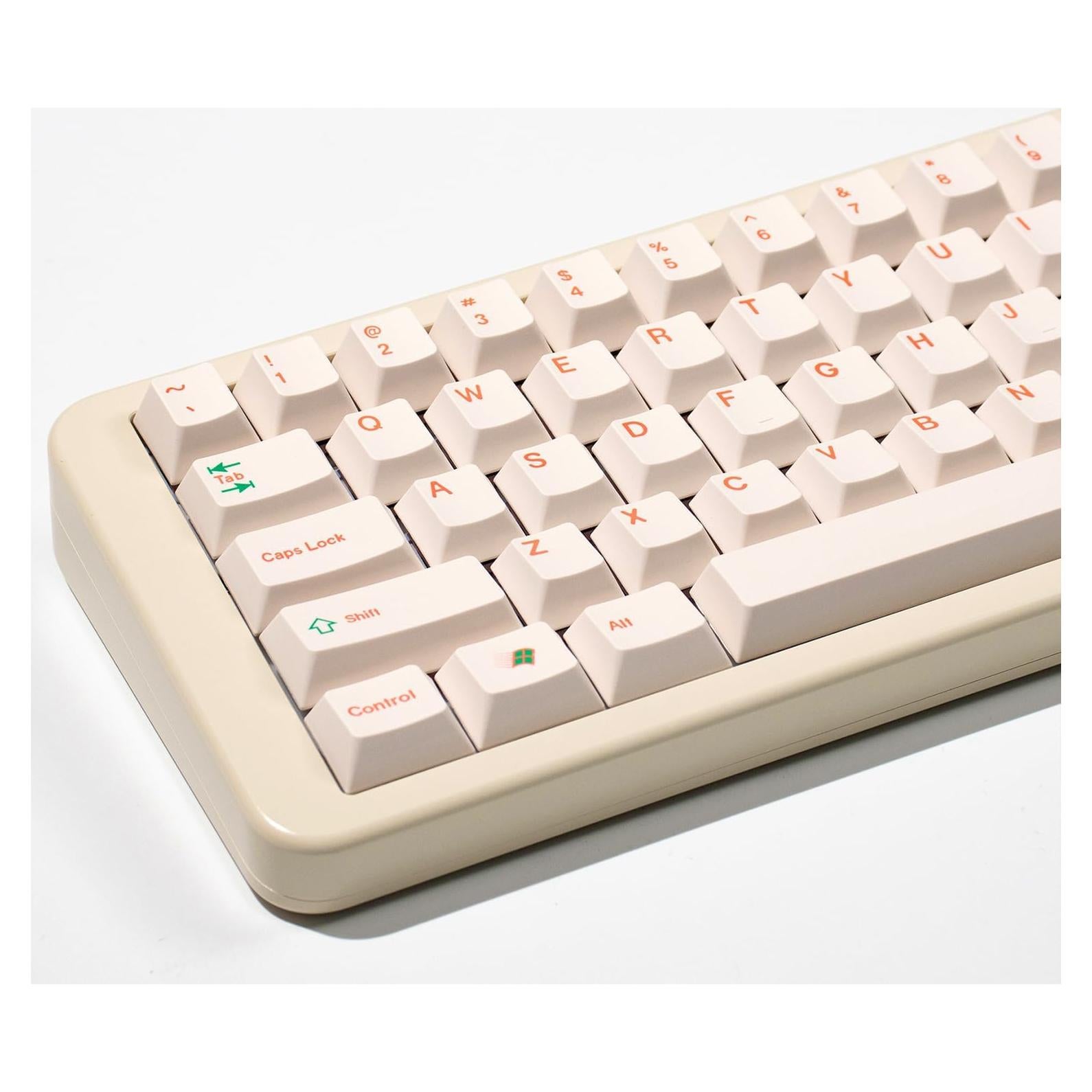 Set de 144 Teclas PBT Beige Mintcaps Perfil Cherry