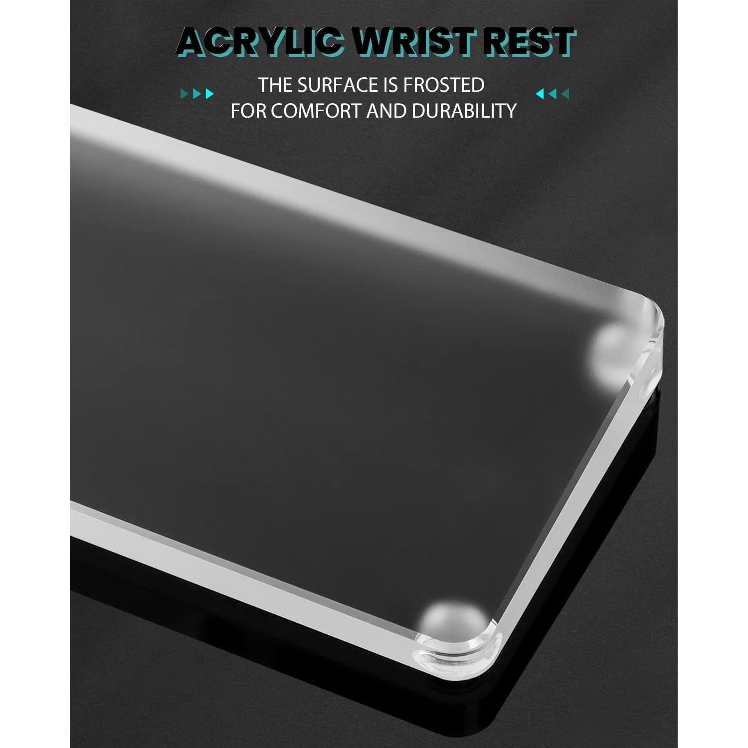 MK32 82-Key Hot Swappable Wired Mechanical Keyboard with Transparent Keycaps, RGB Backlit Custom Gaming Keyboard with Coiled Usb C Cable & Acrylic Keyboard Wrist Rest, Rotary Knob for Windows/Mac