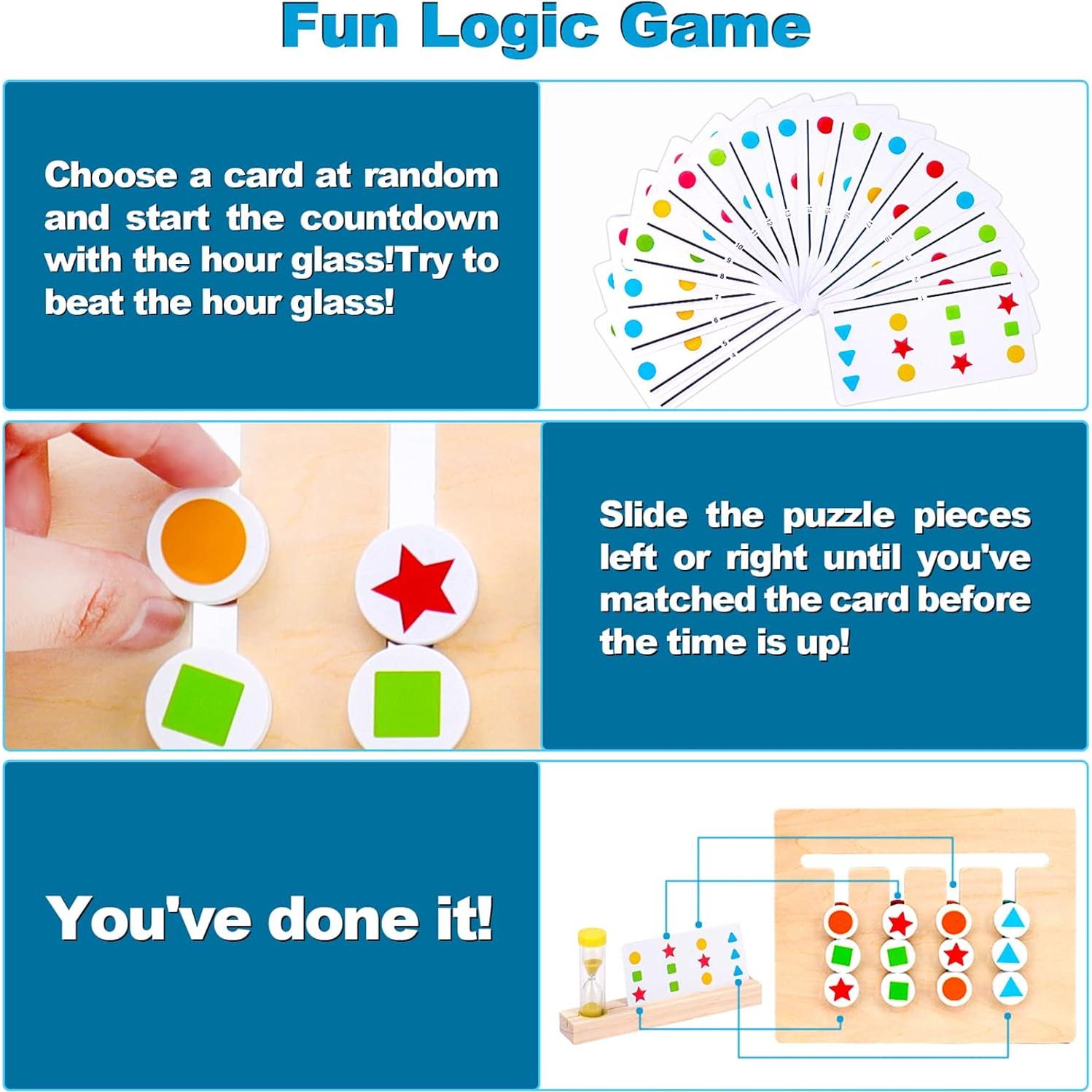 Rompecabezas Montessori AugToy Madera Colores y Formas 3-7 Años