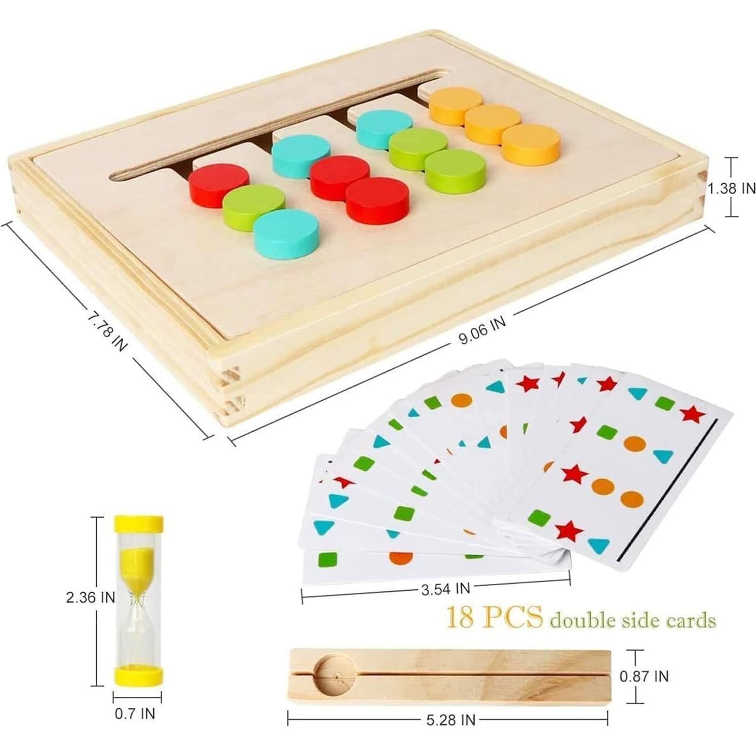 Rompecabezas Montessori AugToy Madera Colores y Formas 3-7 Años