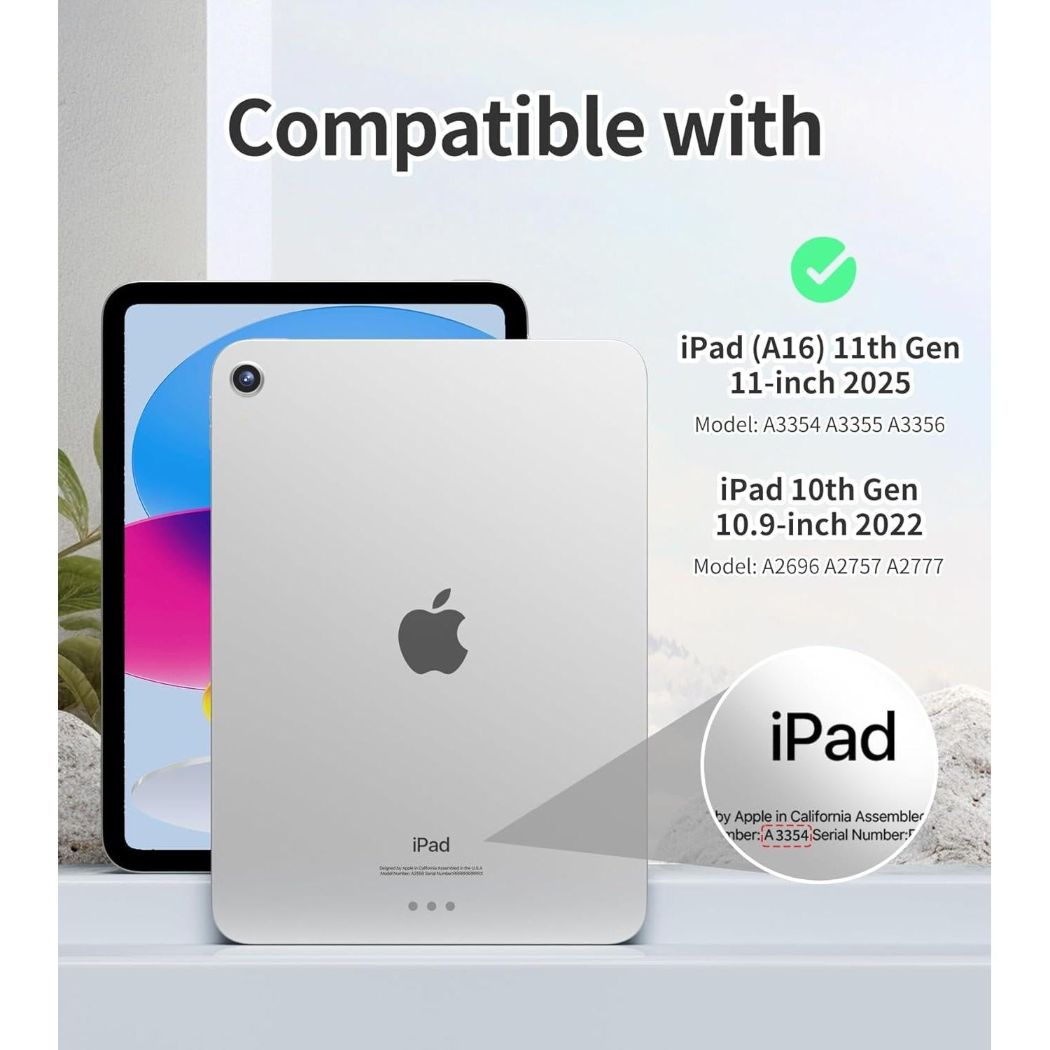 Funda Teclado Inalámbrico ZOYU para iPad 11" y 10.9" Gris