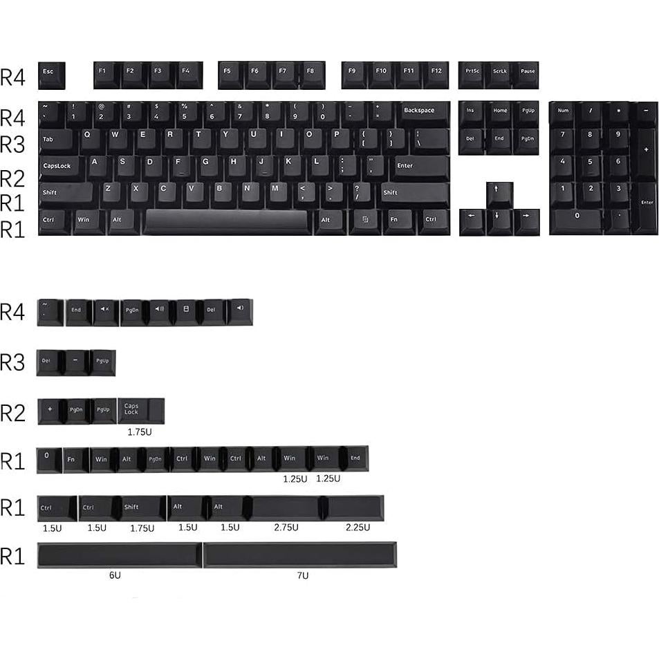 Teclado Mecánico Filco Cherry Ducky 139 Teclas PBT Negro