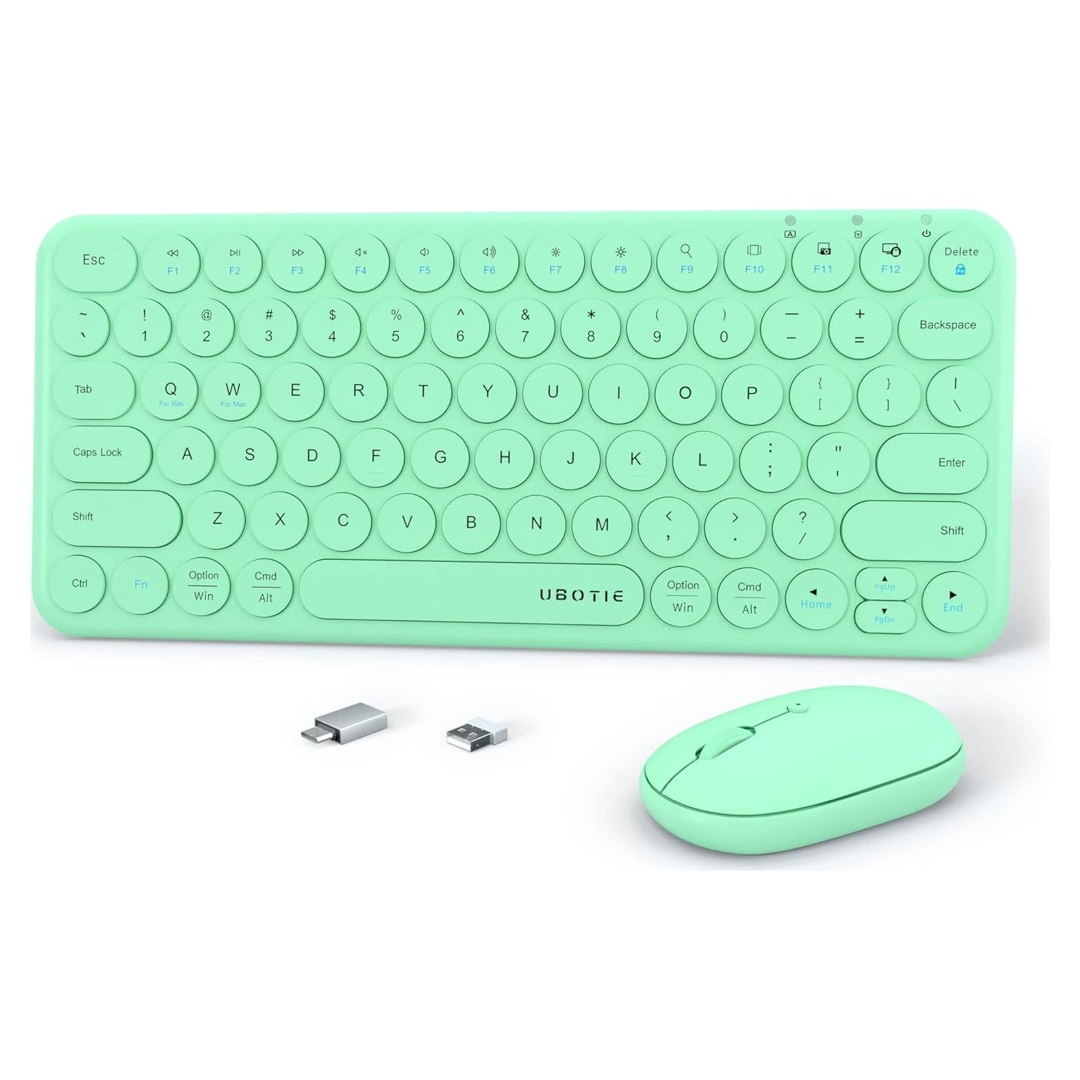 Combo Teclado Inalámbrico y Ratón Óptico KKT Cian TKL