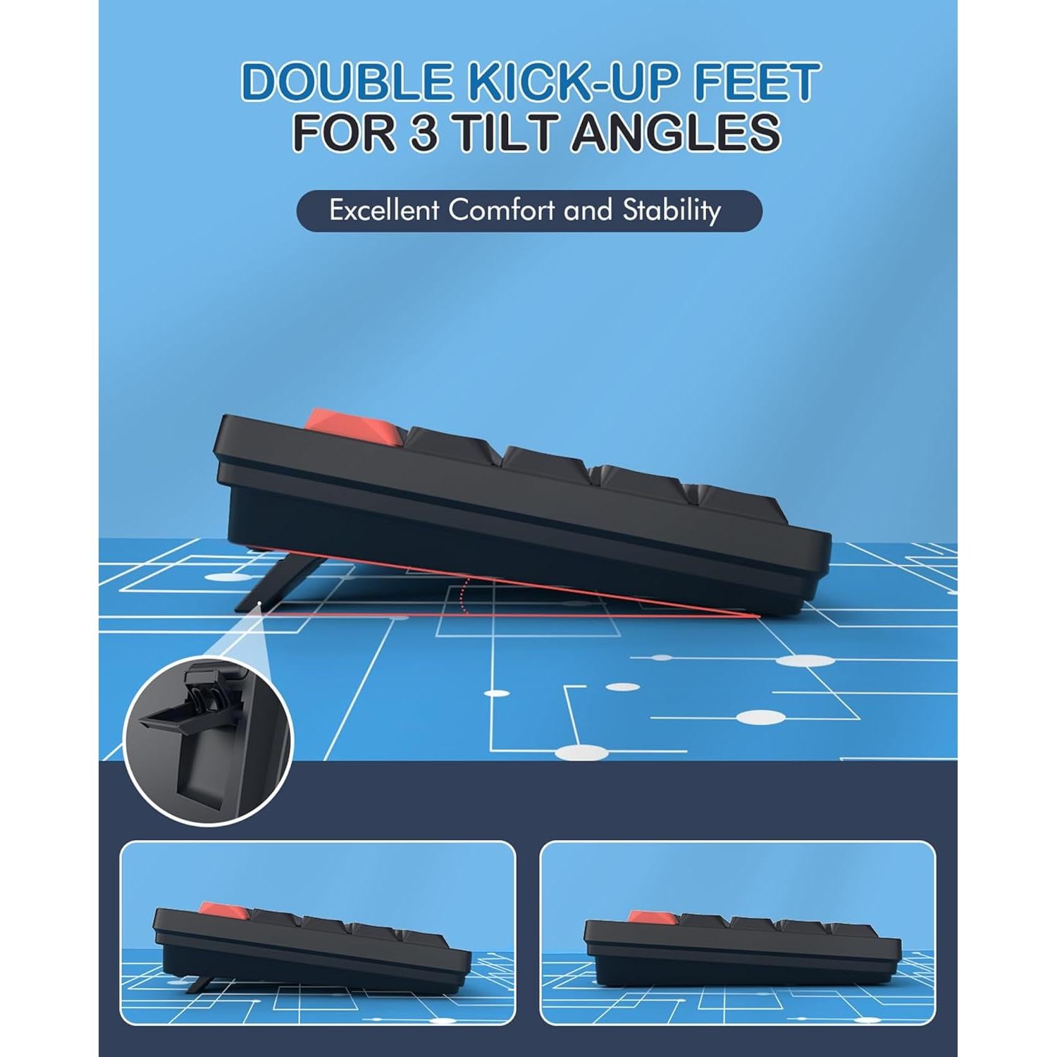 Teclado Mecánico Inalámbrico MAGIC-REFINER RKL680 68 Teclas