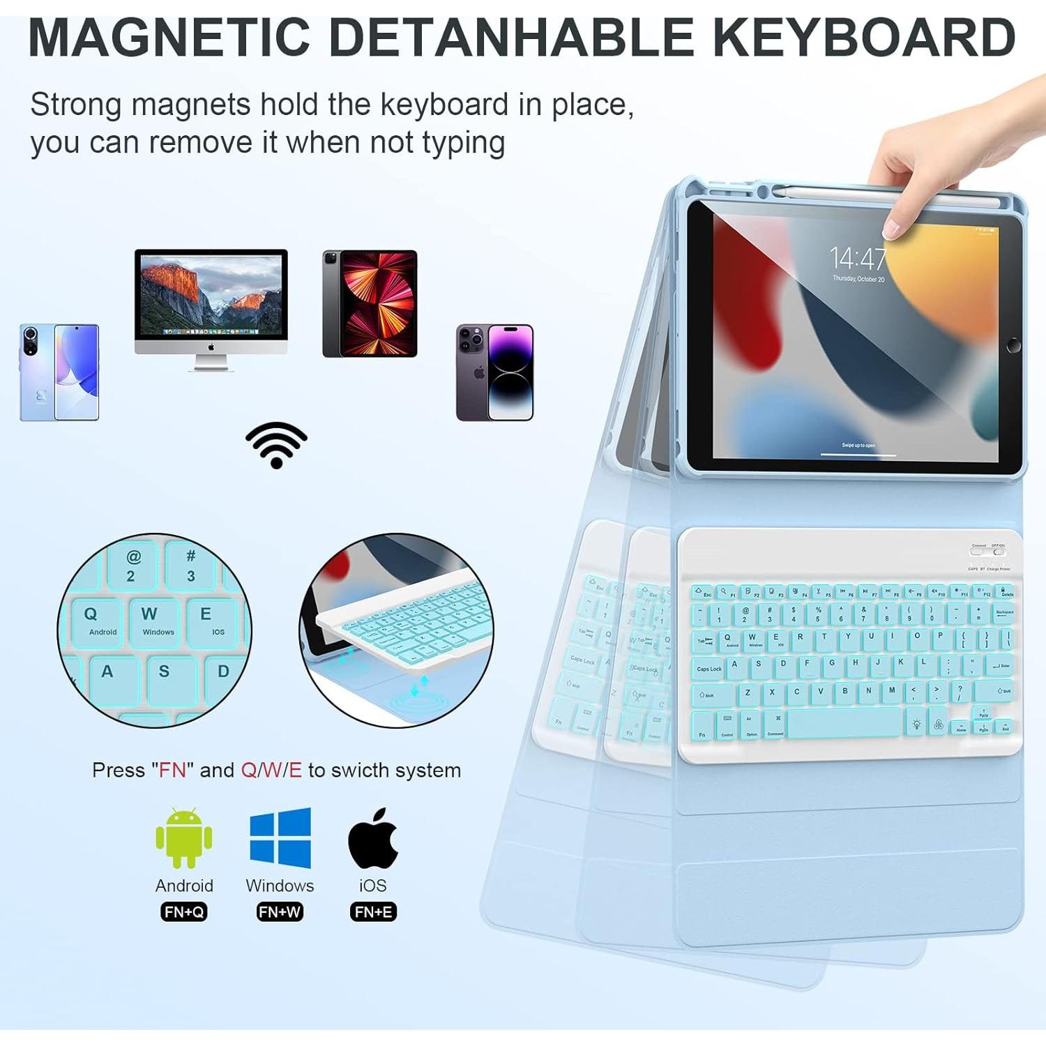 Funda de Teclado Inalámbrico Everylikit para iPad 10.2/10.5"