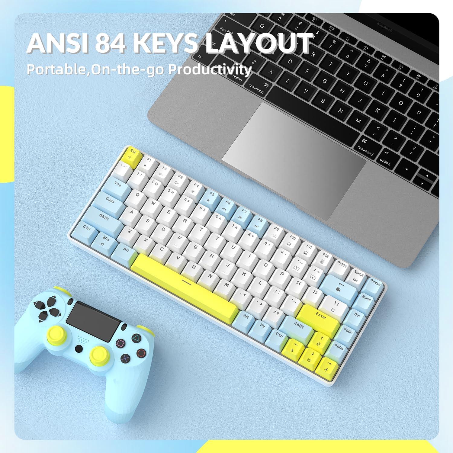 Teclado Mecánico Portátil LexonElec RK-84, 84 Teclas LED RGB