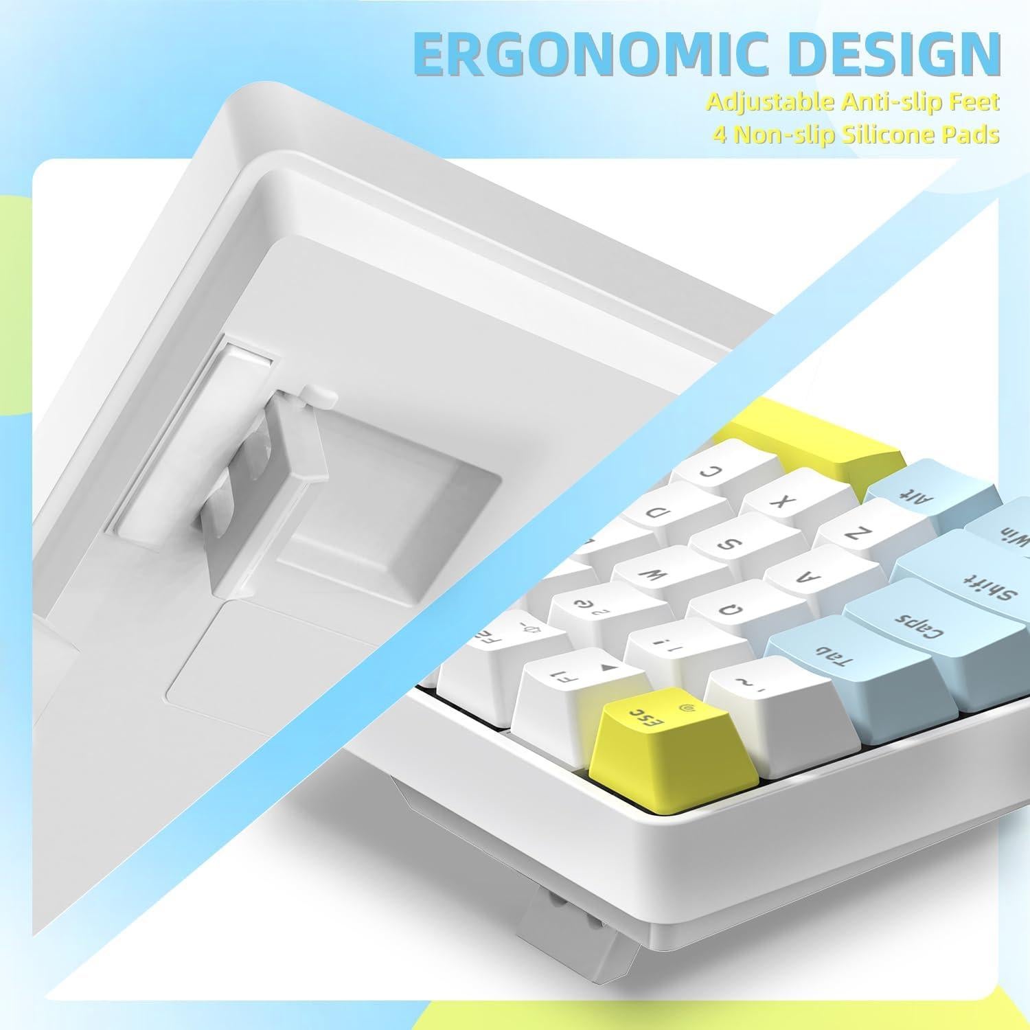 Teclado Mecánico Portátil LexonElec RK-84, 84 Teclas LED RGB