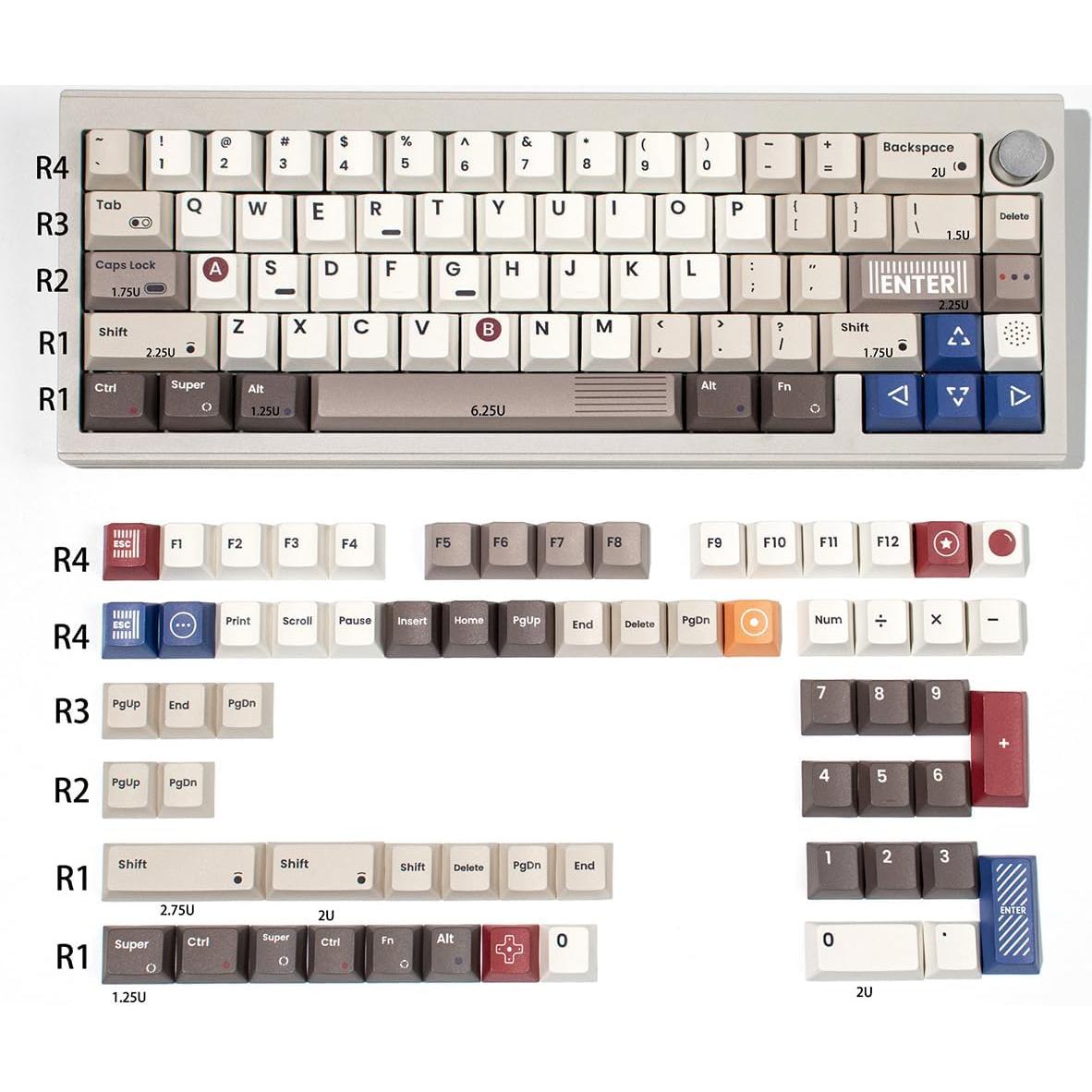 Juego de Teclas Mecánicas PBT Sumgsn 129 Teclas Cherry MX