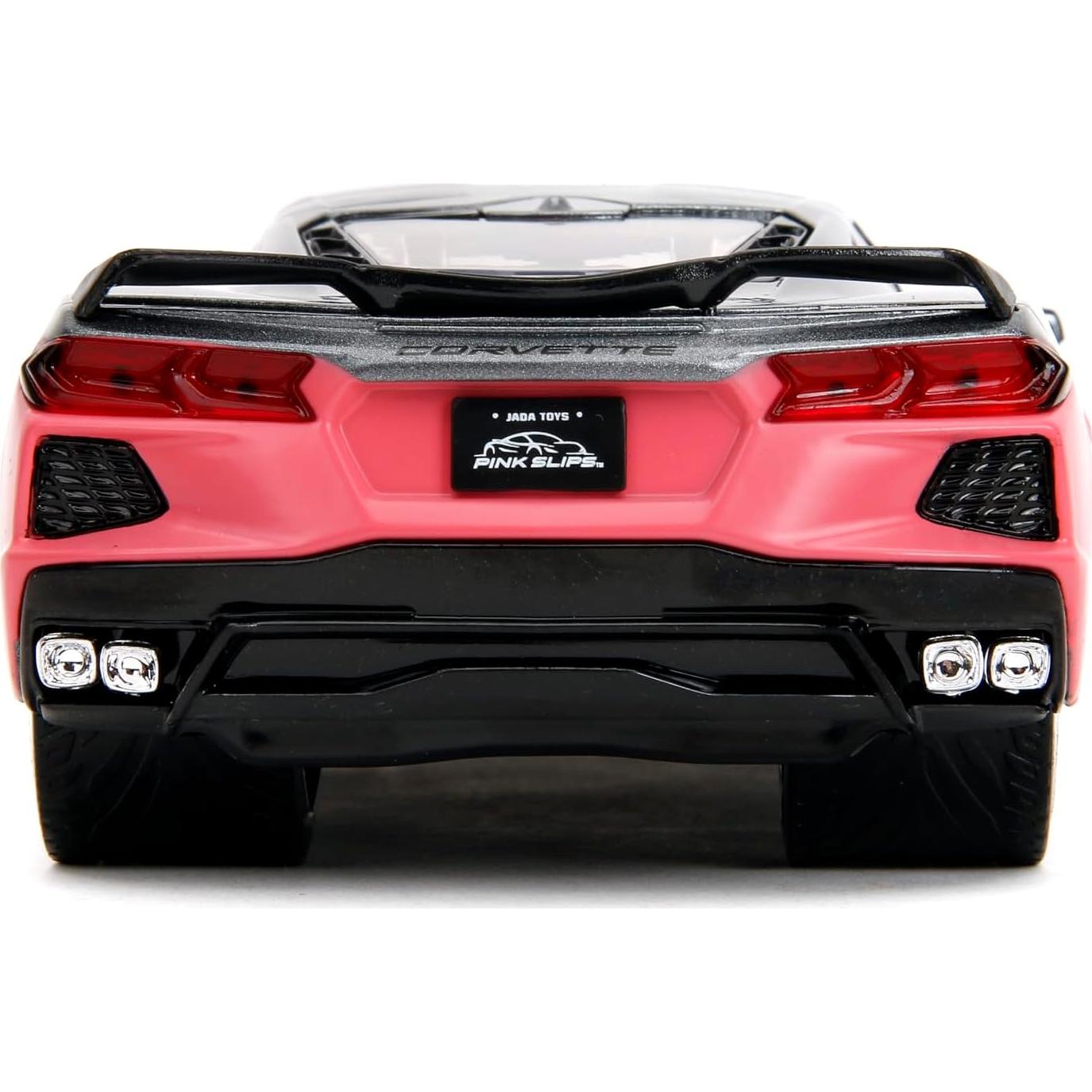 Coche de Fundición Jada Toys 2020 Chevy Corvette 1:24 Gris/Rosa