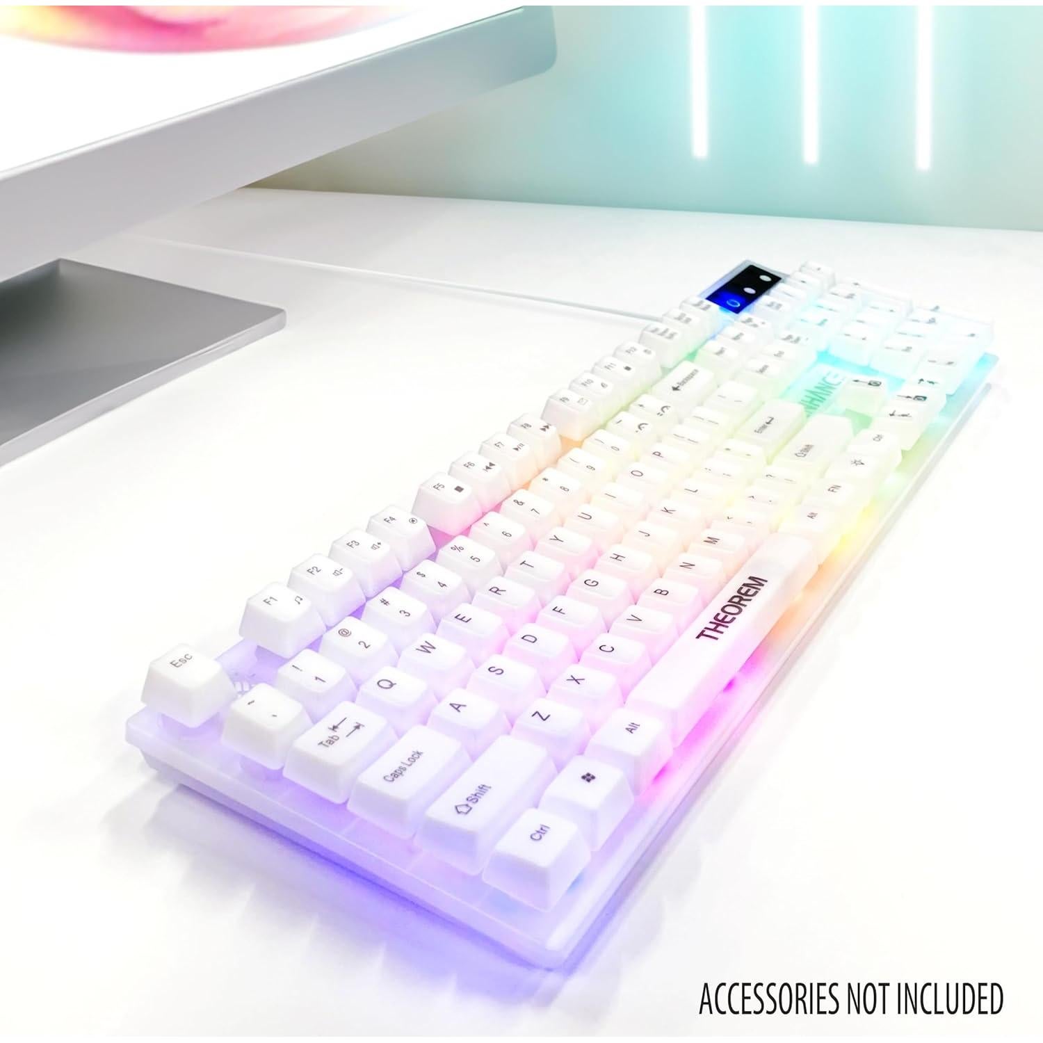 Teclado para Juegos TEOREMA 3 ENHANCE Blanco RGB 104 Teclas