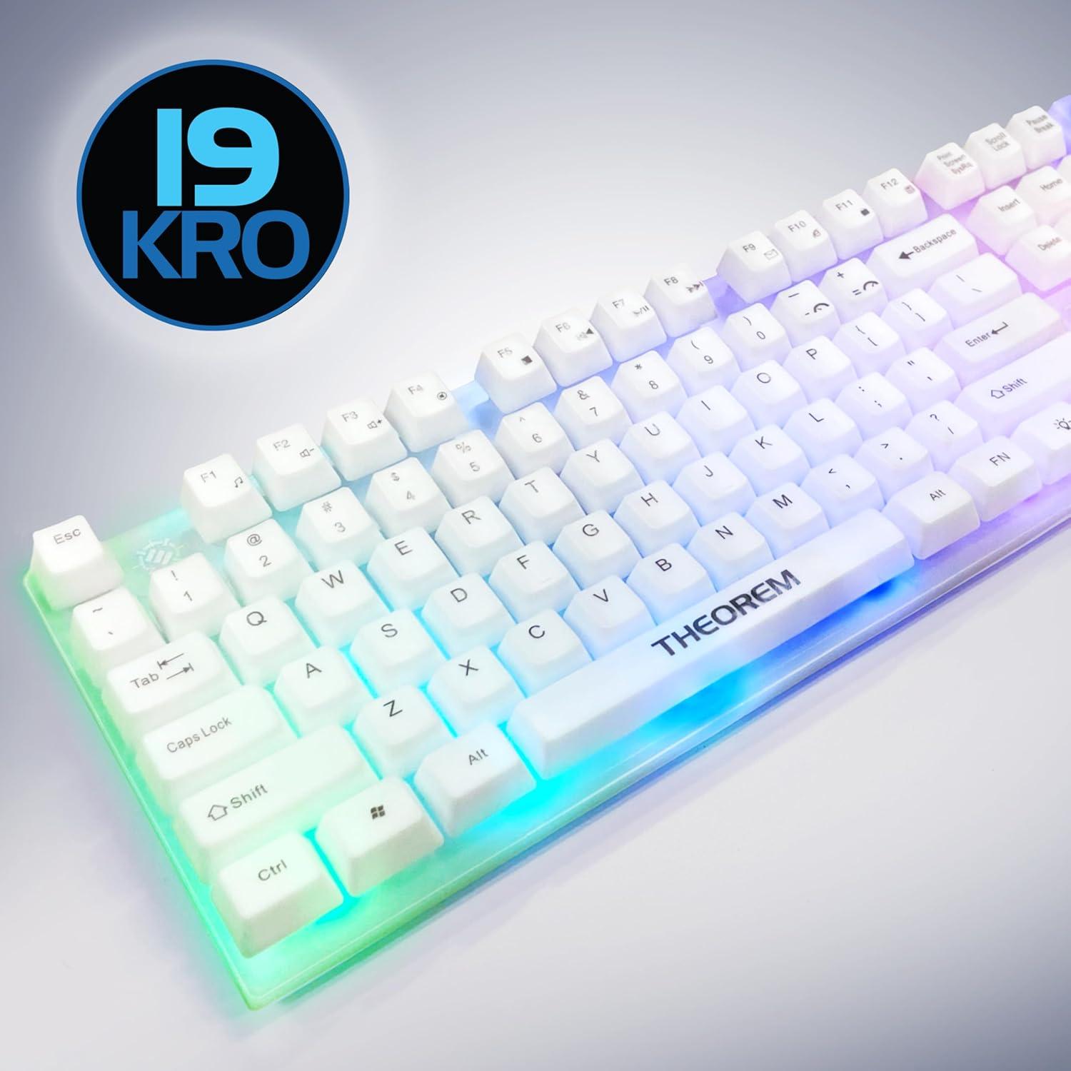 Teclado para Juegos TEOREMA 3 ENHANCE Blanco RGB 104 Teclas