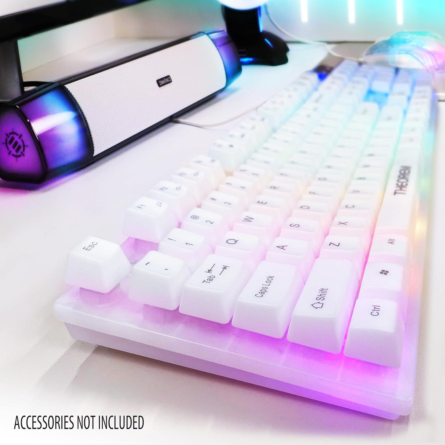 Teclado para Juegos TEOREMA 3 ENHANCE Blanco RGB 104 Teclas