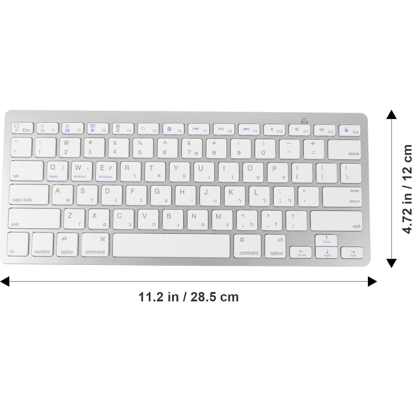 Teclado Inalámbrico Silencioso Veemoon Ultra Delgado Blanco