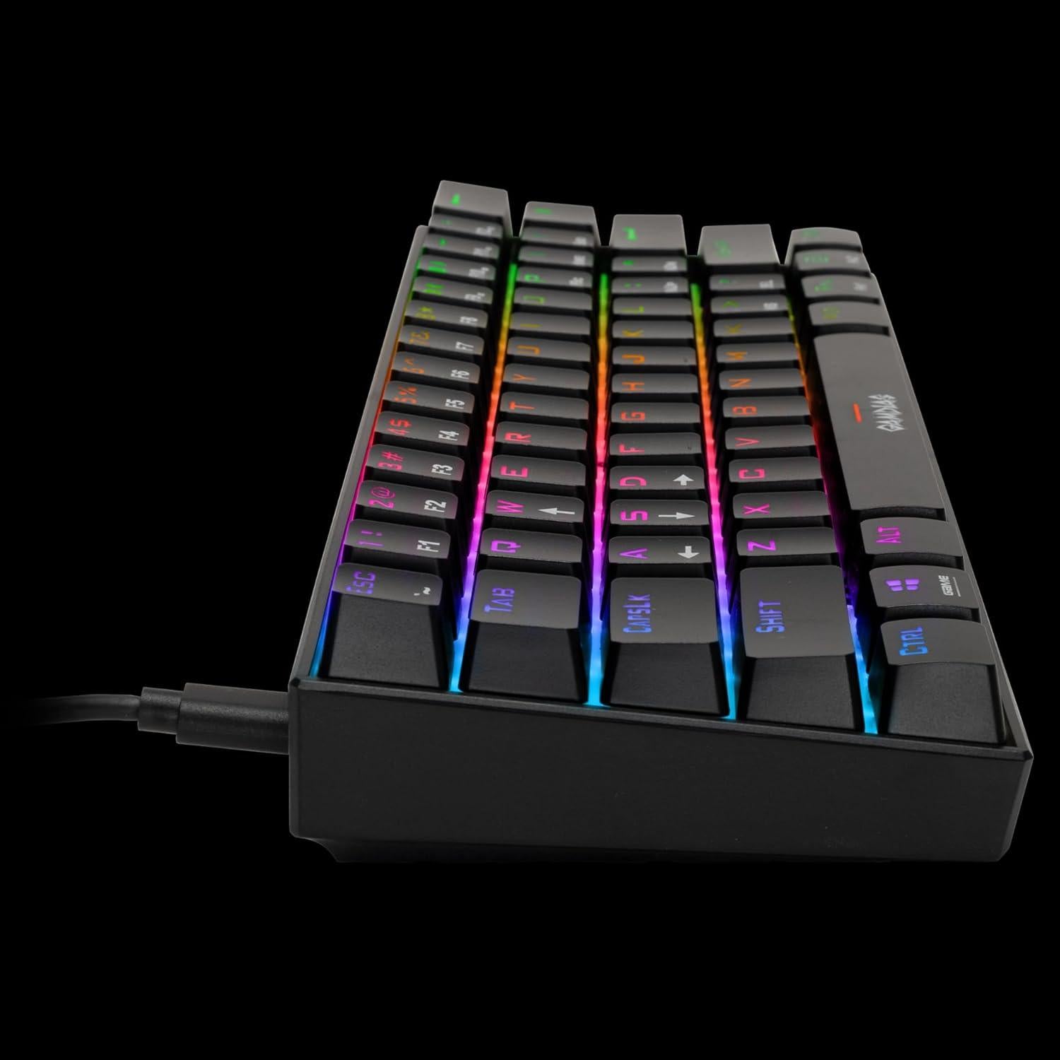 Teclado Mecánico RGB GAMDIAS Hermes E3-61 Interruptor Rojo