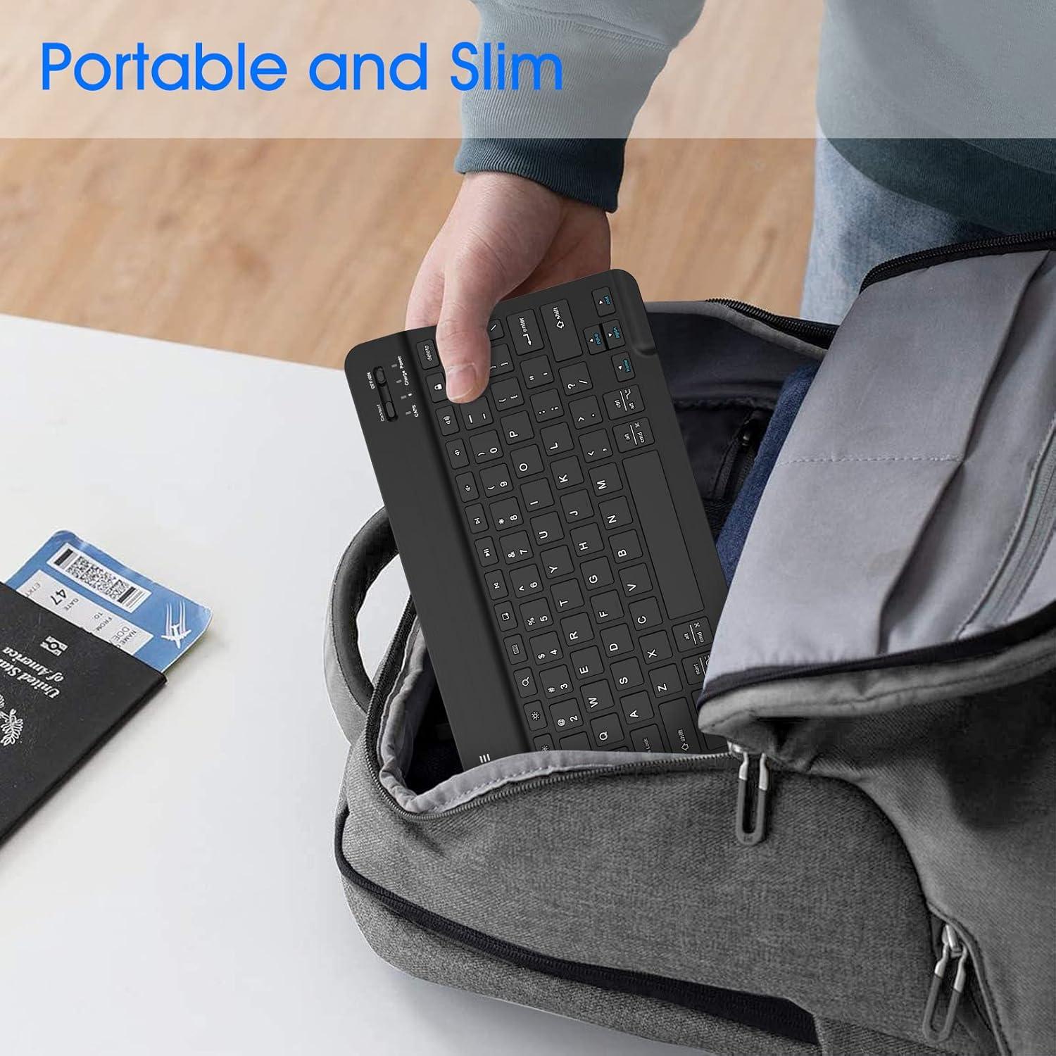 Teclado Inalámbrico Bluetooth FINTIE 10 Pulgadas Negro