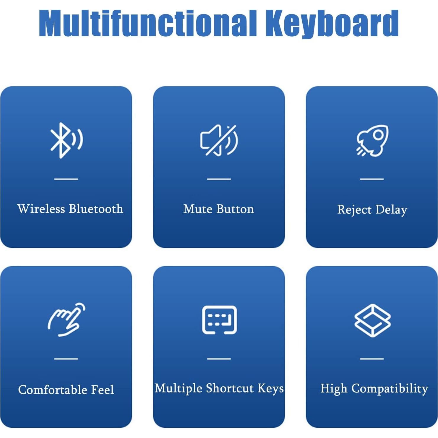 Teclado Bluetooth Francés Sanpyl Ultra Delgado 10" Negro