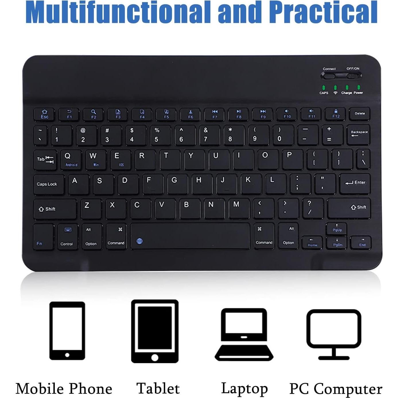 Teclado Bluetooth Francés Sanpyl Ultra Delgado 10" Negro