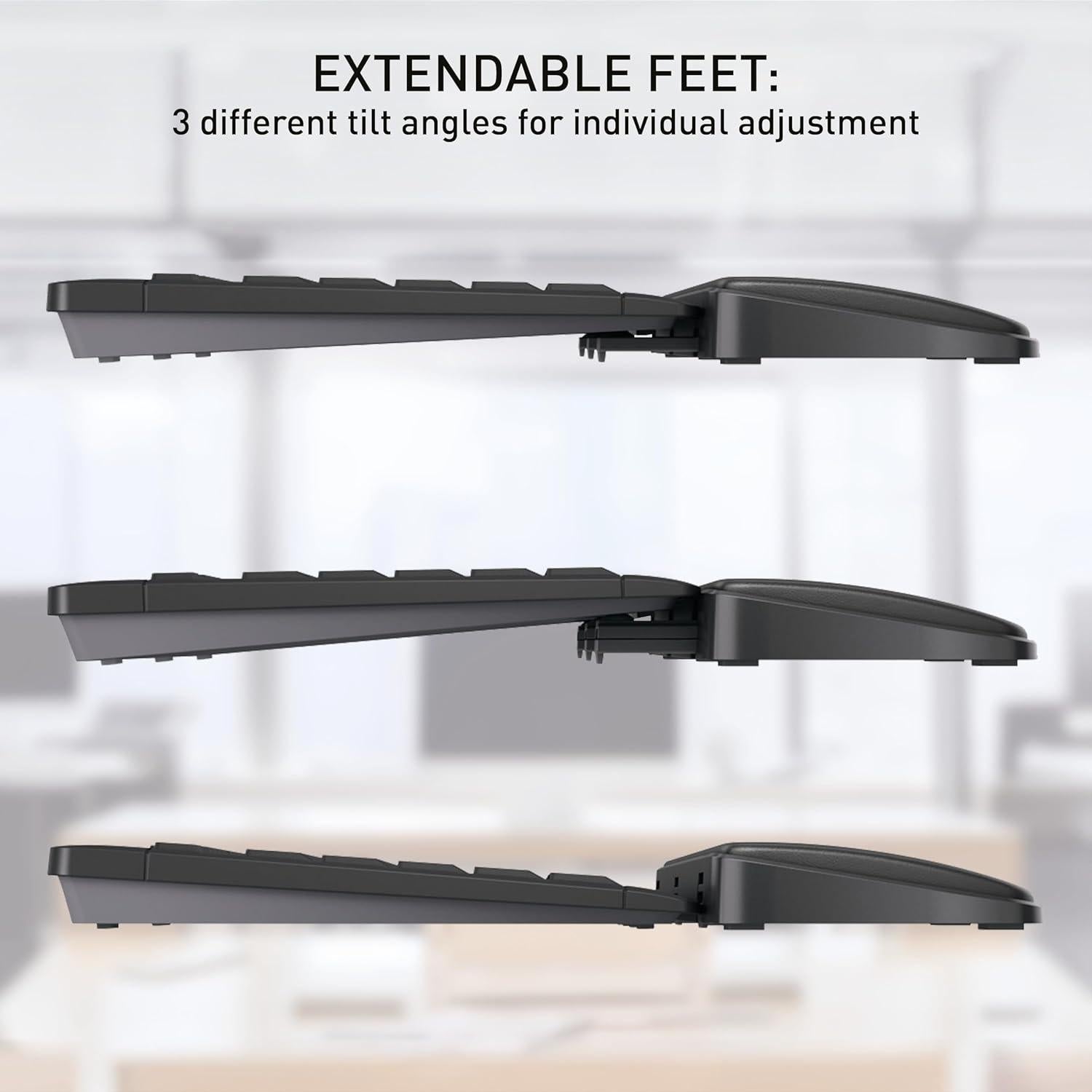 Reposapiés Ergonómico Cherry Palmrest Extra Ancho Negro