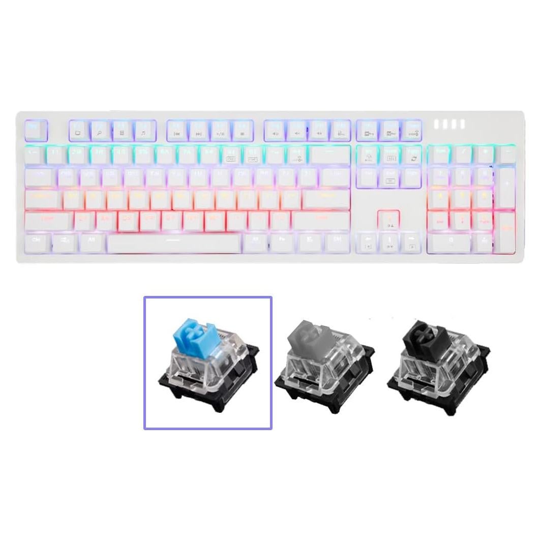 Teclado Mecánico ABKO K515 RGB Gaming Interruptor Azul