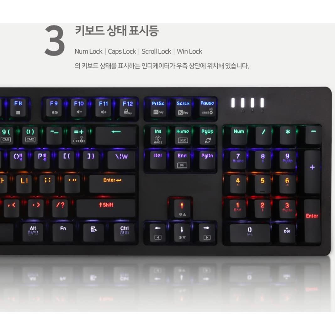 Teclado Mecánico ABKO K515 RGB Gaming Interruptor Azul