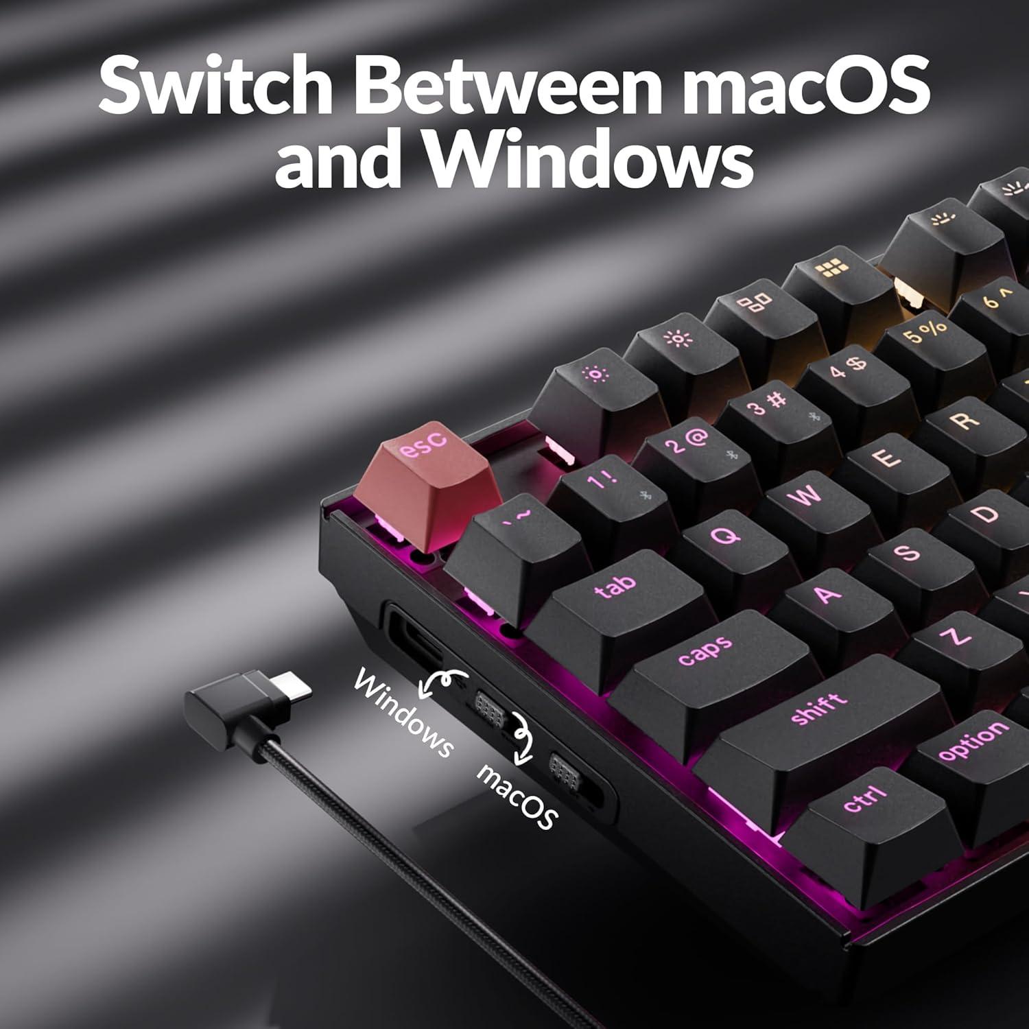 Teclado Mecánico Inalámbrico Keychron K8 V2 TKL RGB 87 Teclas