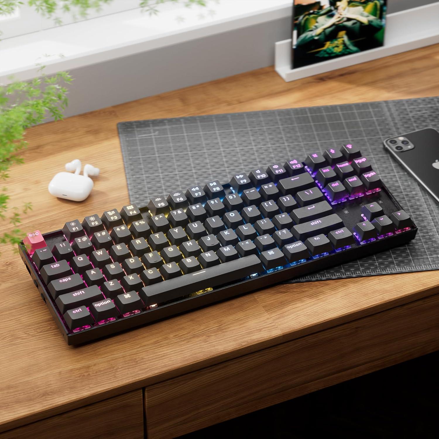 Teclado Mecánico Inalámbrico Keychron K8 V2 TKL RGB 87 Teclas