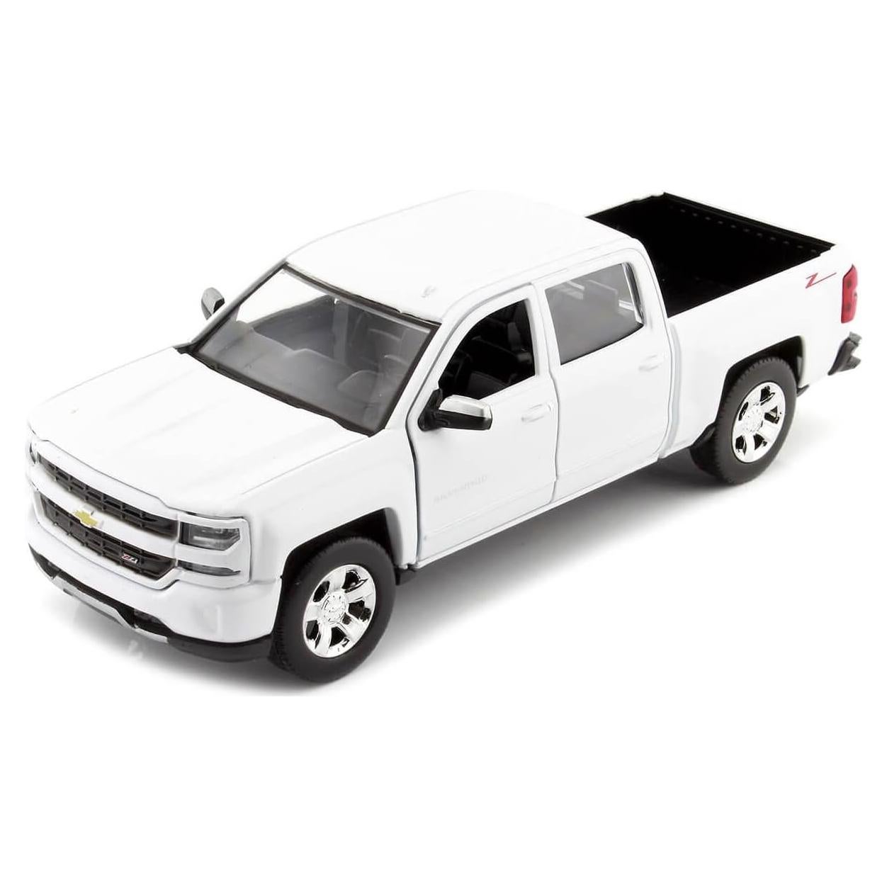 Modelo a Escala 1:24 Motormax Chevy Silverado 2017 Blanco