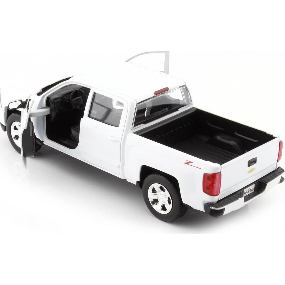 Modelo a Escala 1:24 Motormax Chevy Silverado 2017 Blanco