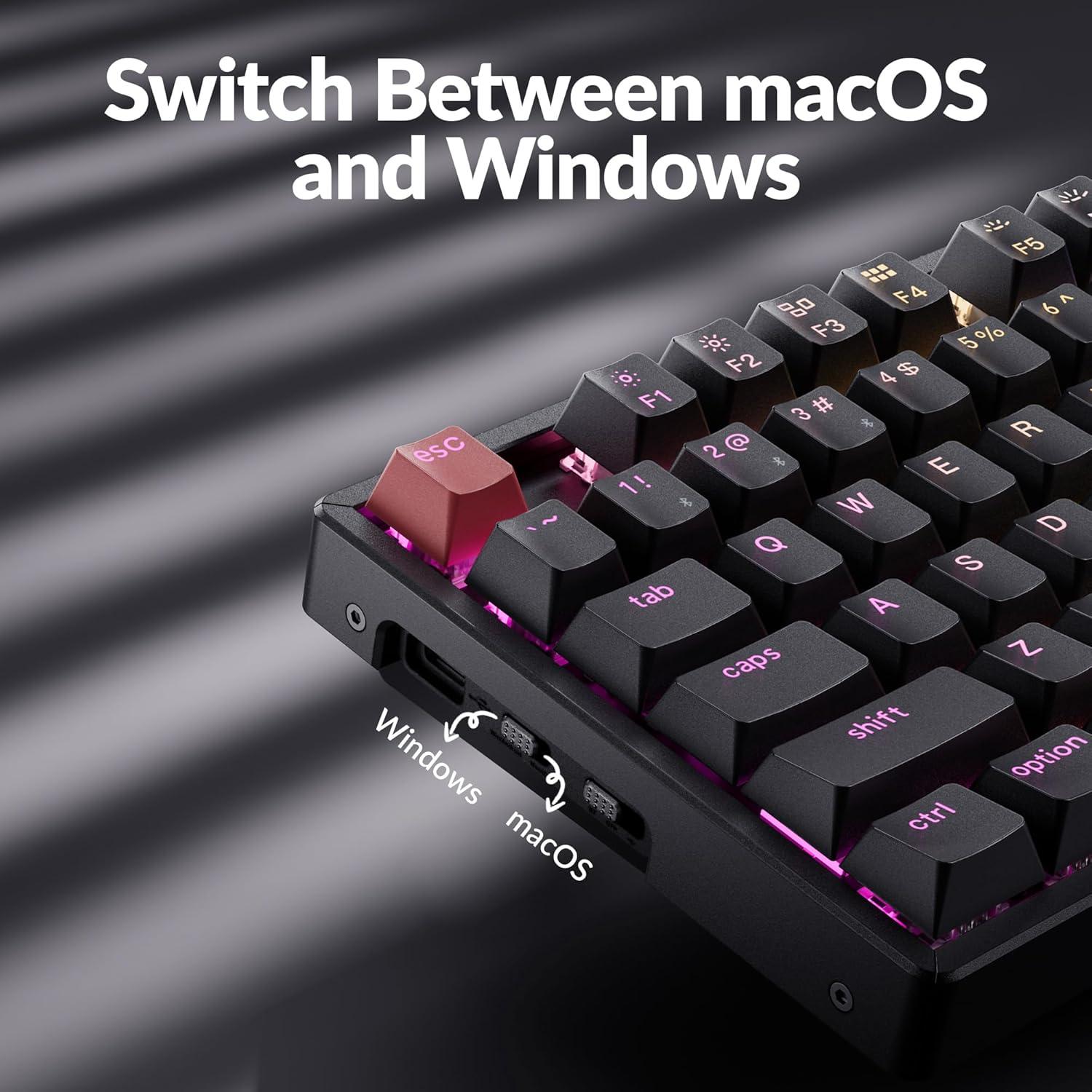 Teclado Mecánico Inalámbrico Keychron K8 V2 TKL RGB PBT