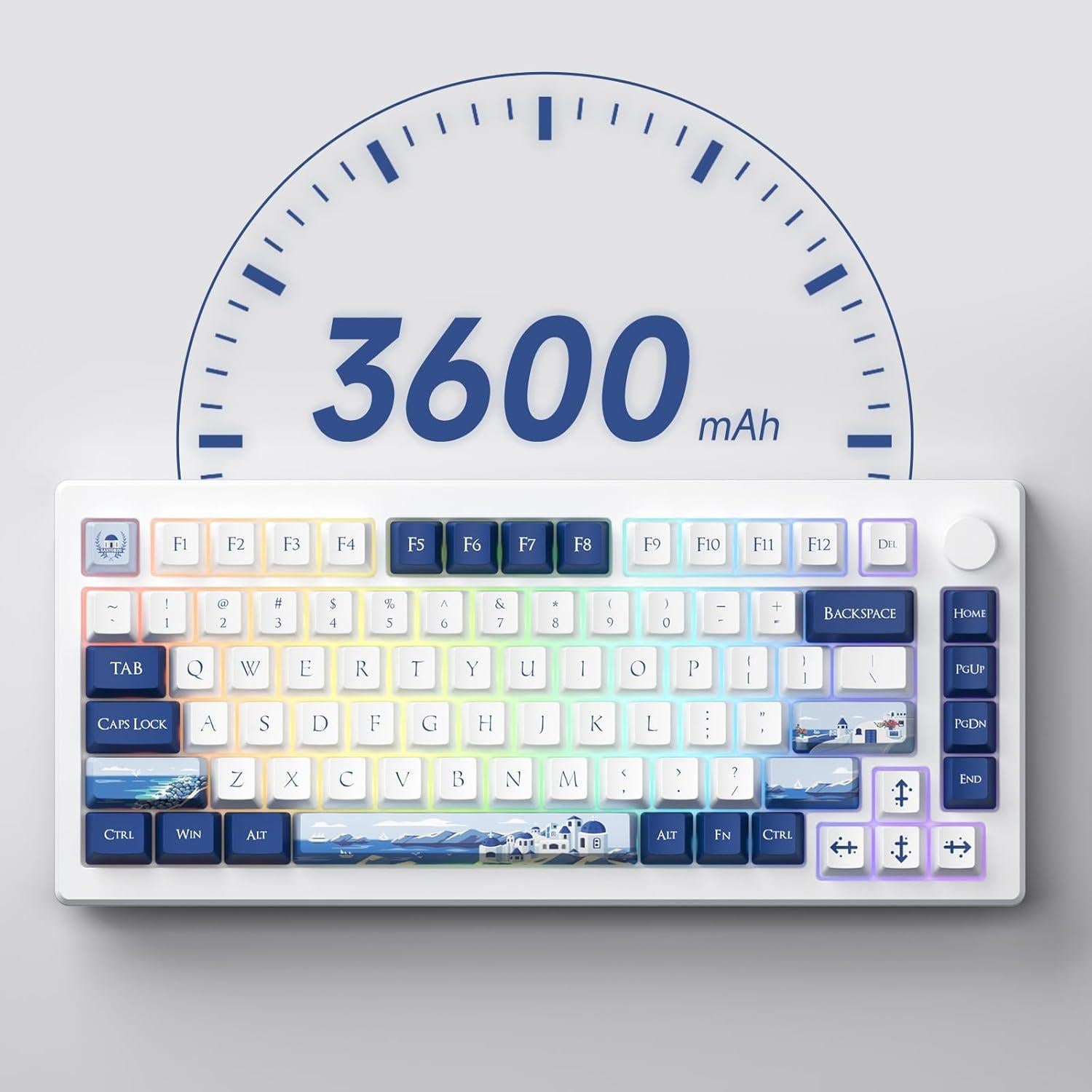 Teclado Gaming Akko MOD007B Santorini 75% Interruptor Magnético