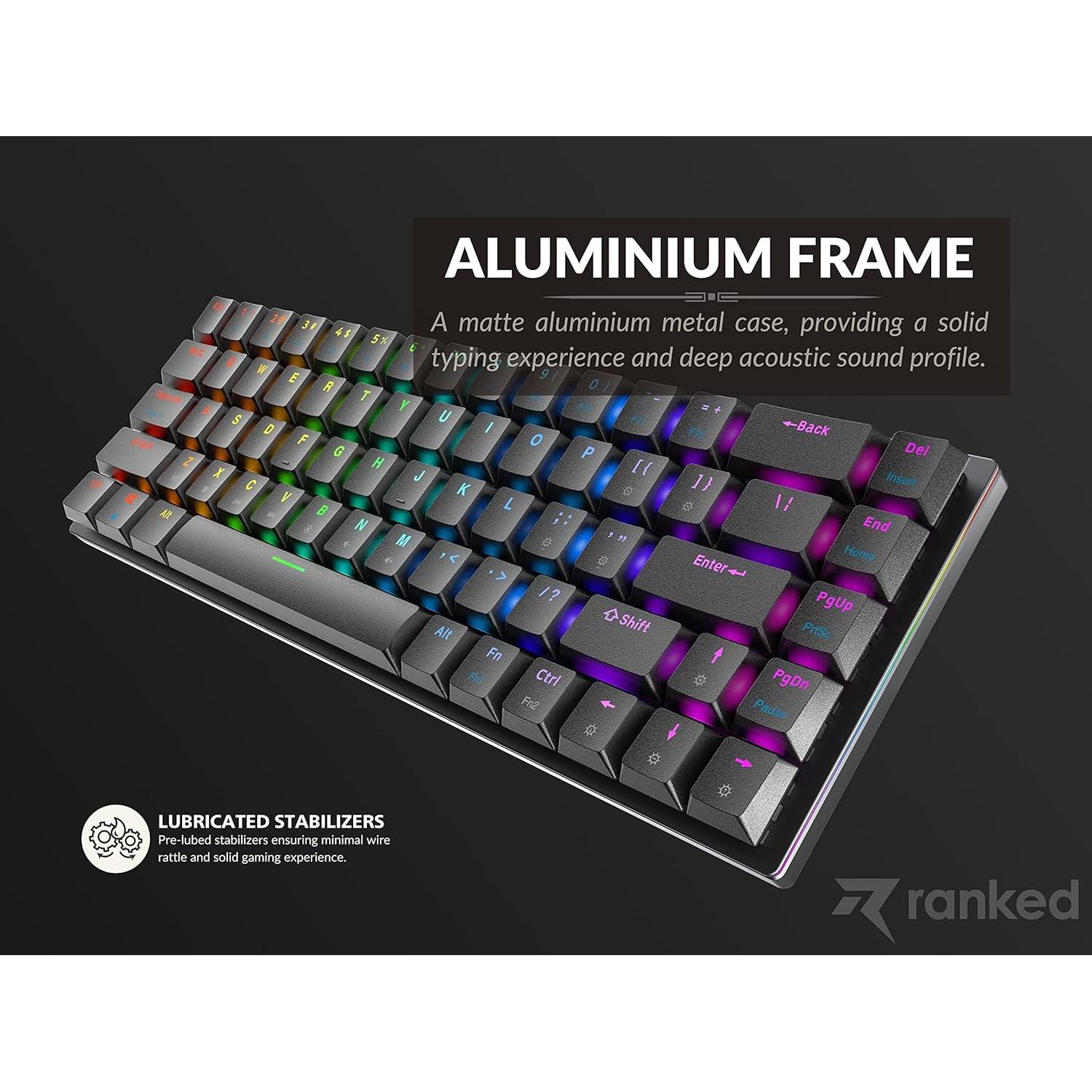 Teclado Mecánico de Juego Ranked Guardian G65 Bajo Perfil RGB