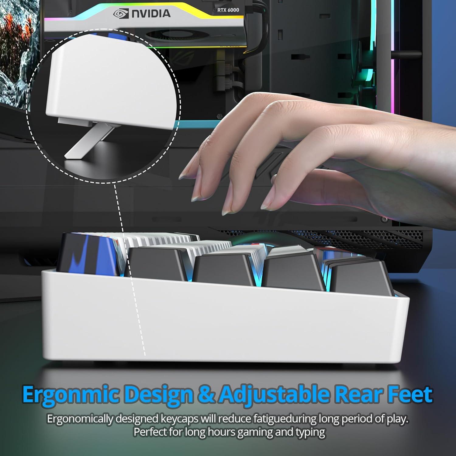 Teclado Mecánico Gaming SbocKeeb 68 Teclas Retroiluminado LED