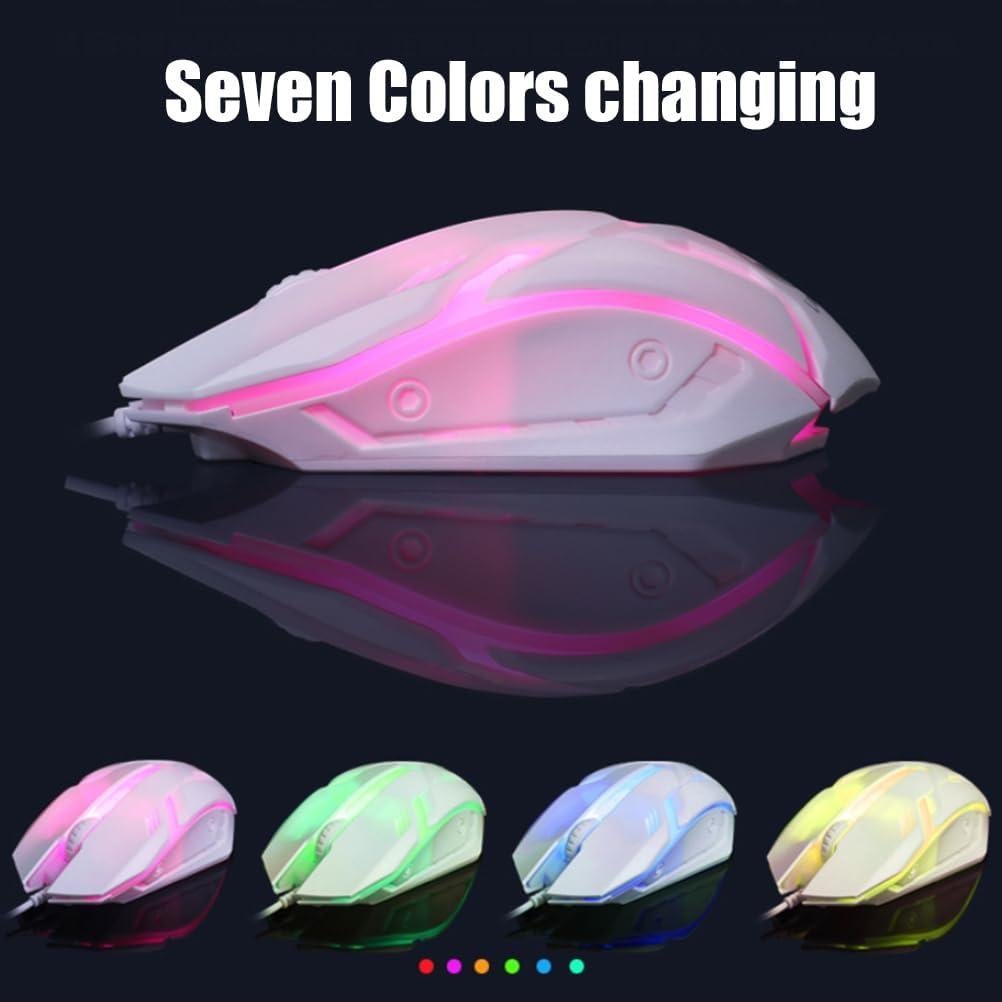 Combo Teclado y Ratón Gaming LED Sanpyl Negro 104 Teclas