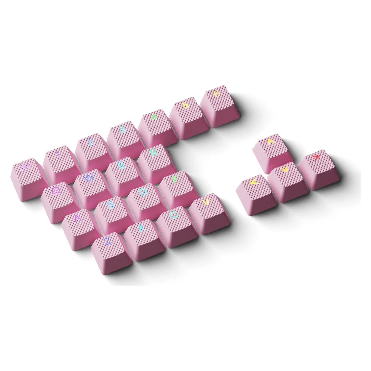 Conjunto de 23 Teclas Doble Retroiluminación HKKB Rosa