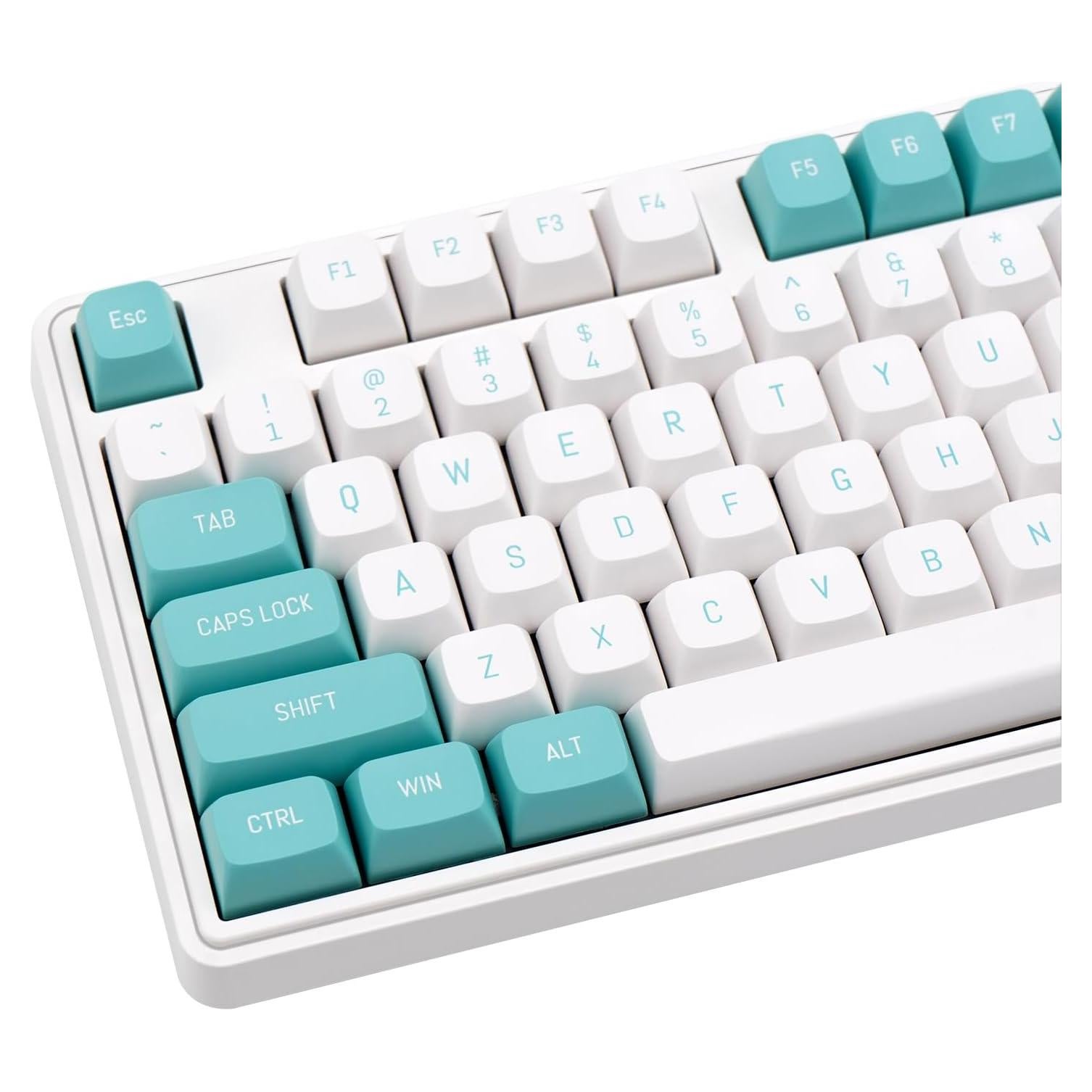 Teclas PBT Verdes y Blancas GEKUCAP 150 Teclas CSA