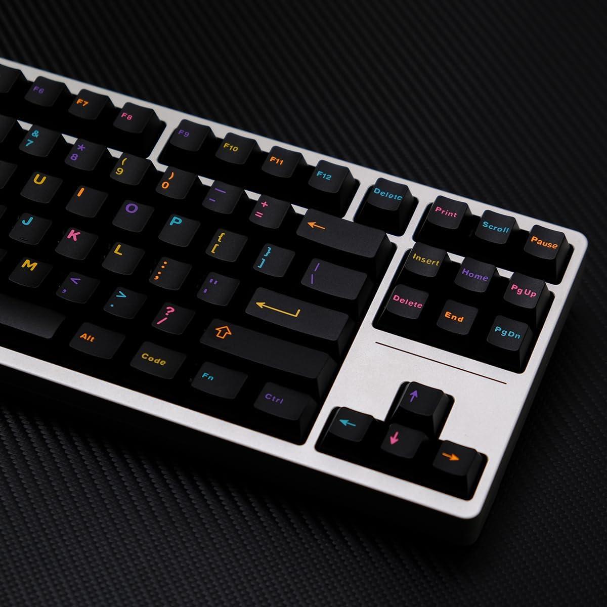 Keycaps Doubleshot Sumgsn 121 Teclas Cherry MX Negro Morado