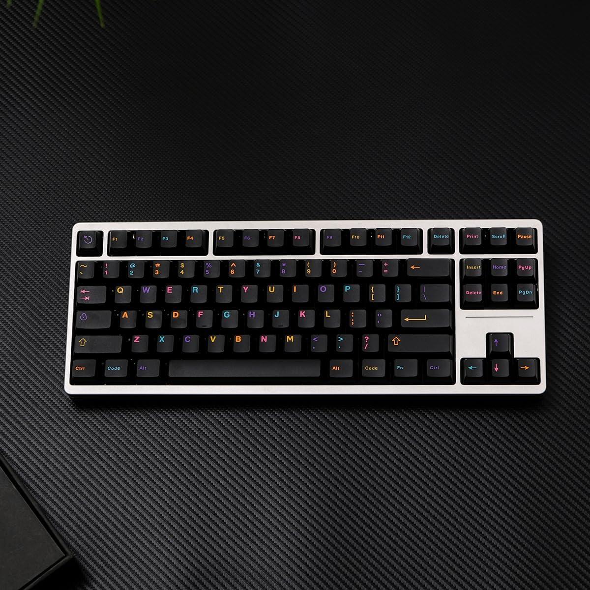 Keycaps Doubleshot Sumgsn 121 Teclas Cherry MX Negro Morado