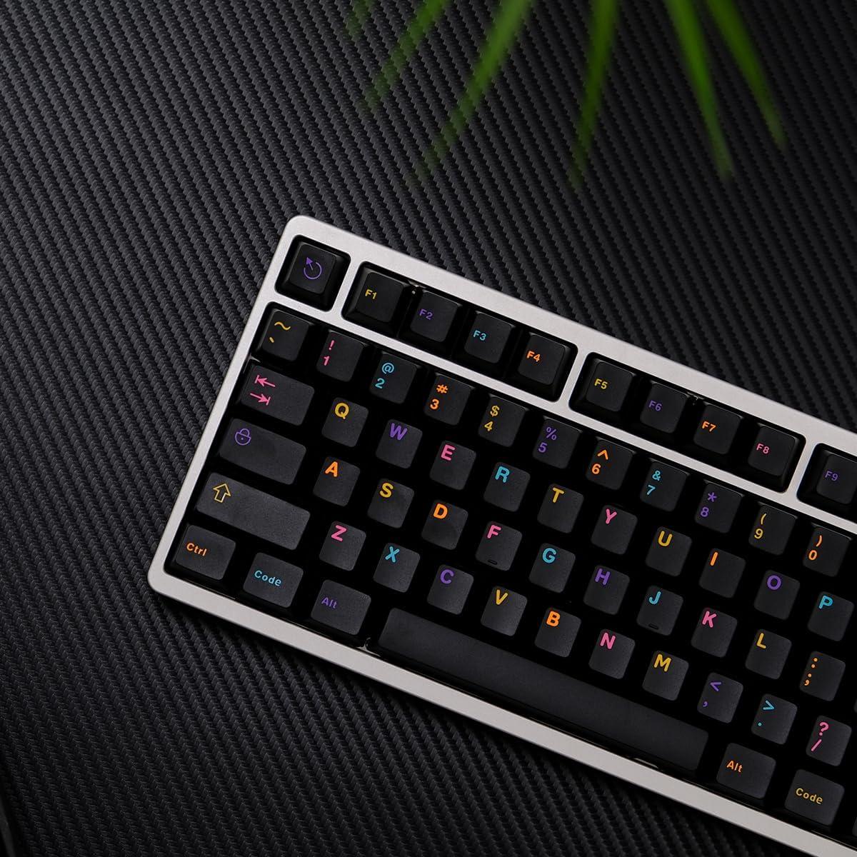 Keycaps Doubleshot Sumgsn 121 Teclas Cherry MX Negro Morado