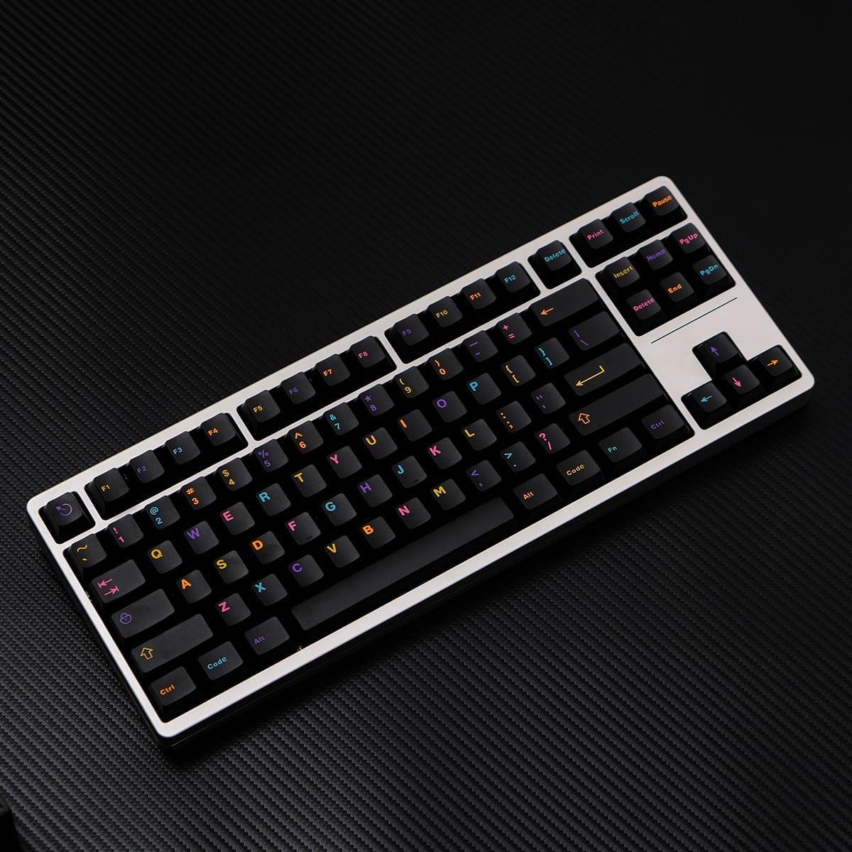 Keycaps Doubleshot Sumgsn 121 Teclas Cherry MX Negro Morado