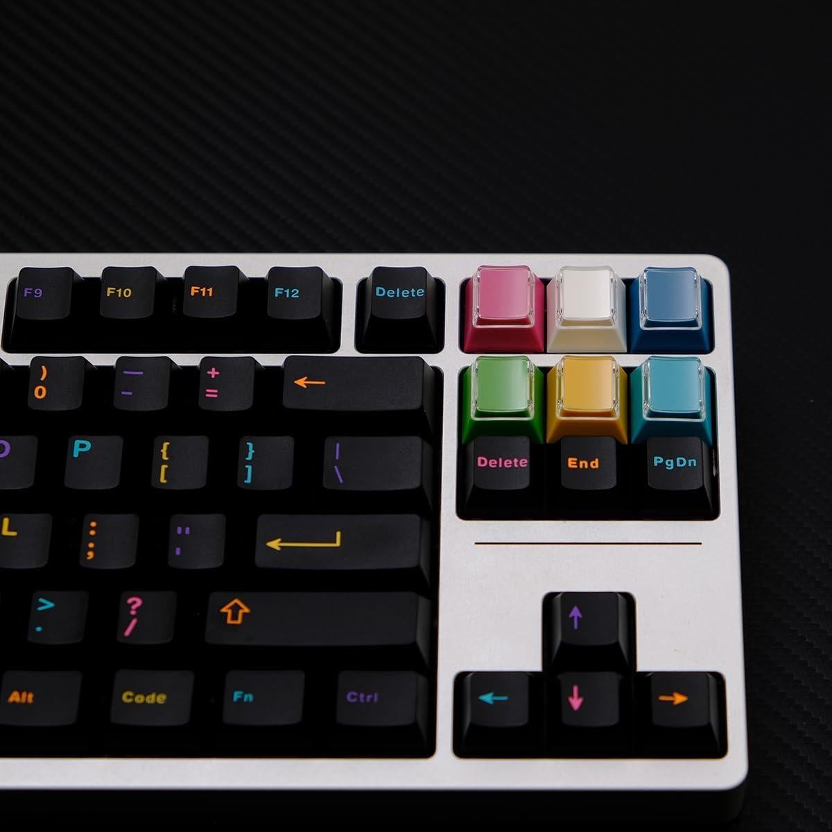 Keycaps Doubleshot Sumgsn 121 Teclas Cherry MX Negro Morado