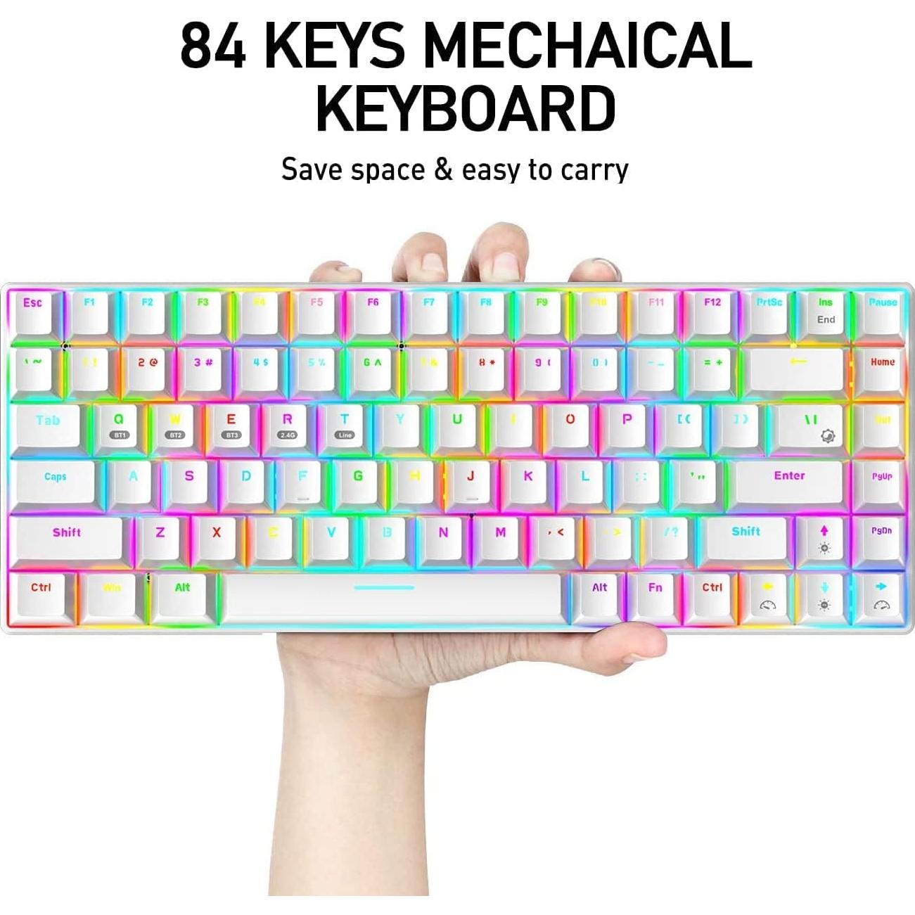 Teclado Mecánico Inalámbrico Mamba Snake Mini RGB 84 Teclas